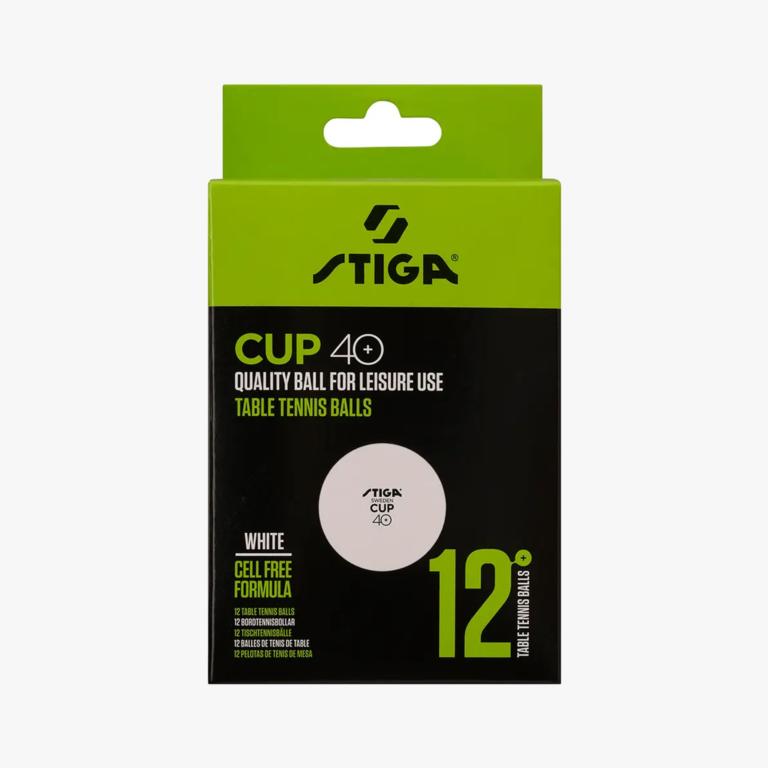 Stiga Pelota Cup 40+ 12 Pack, BLANCO, hi-res