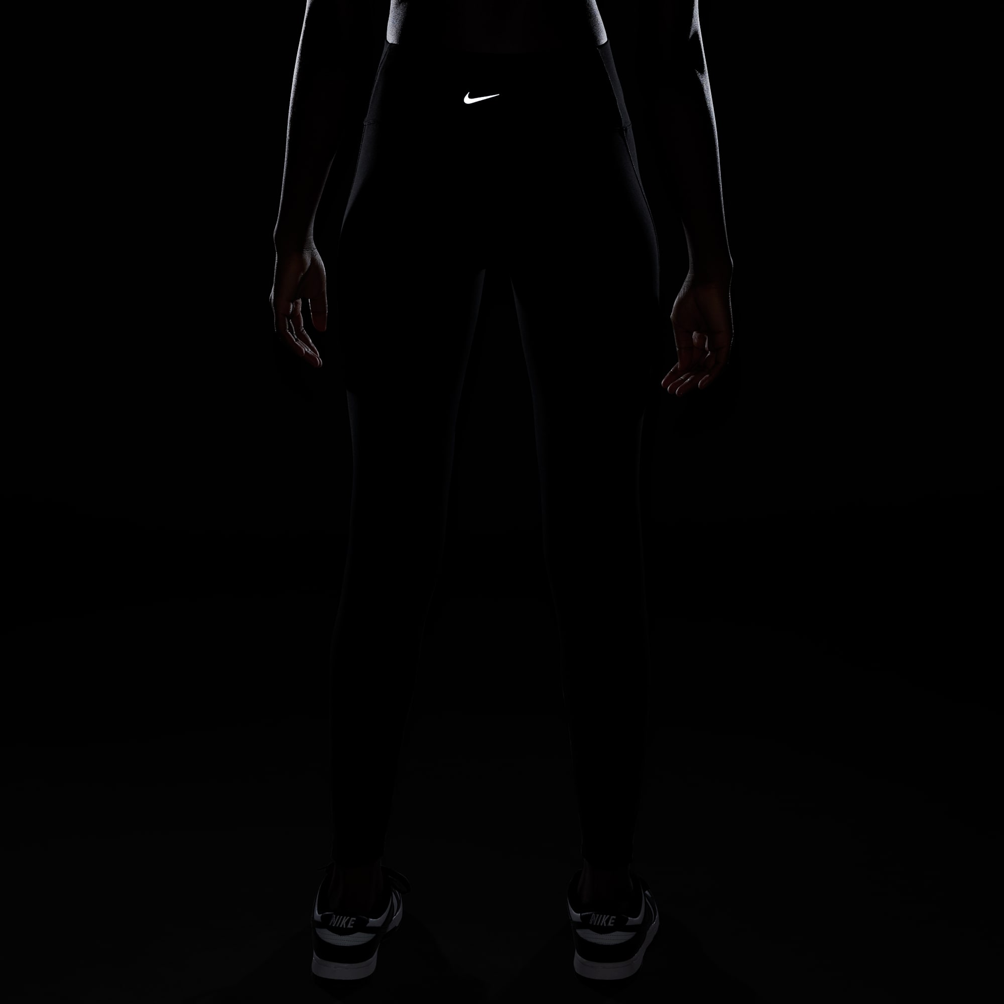 Nike One Calzas Seamless Front, NEGRO, hi-res