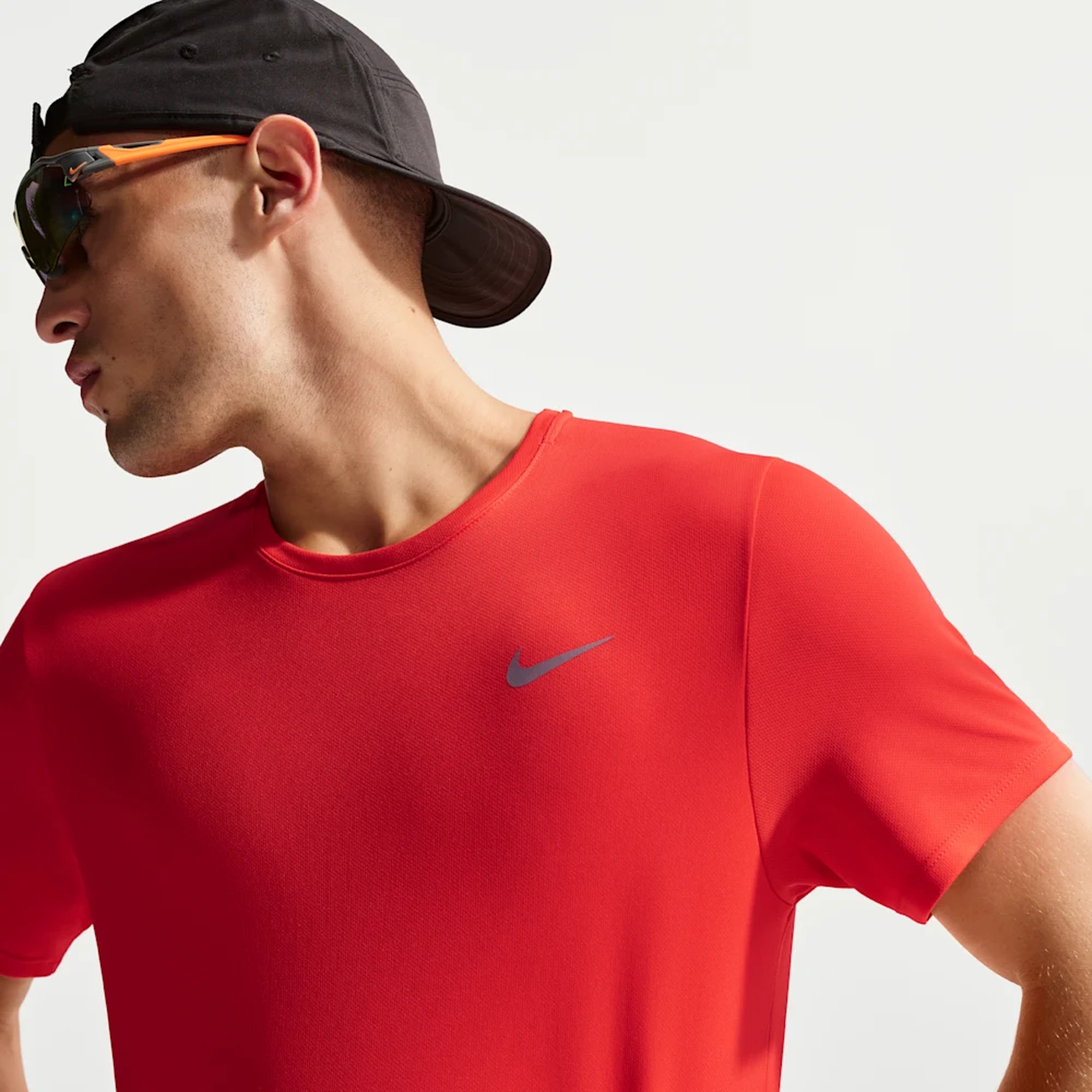 Nike Polera Miler, ROJO, hi-res