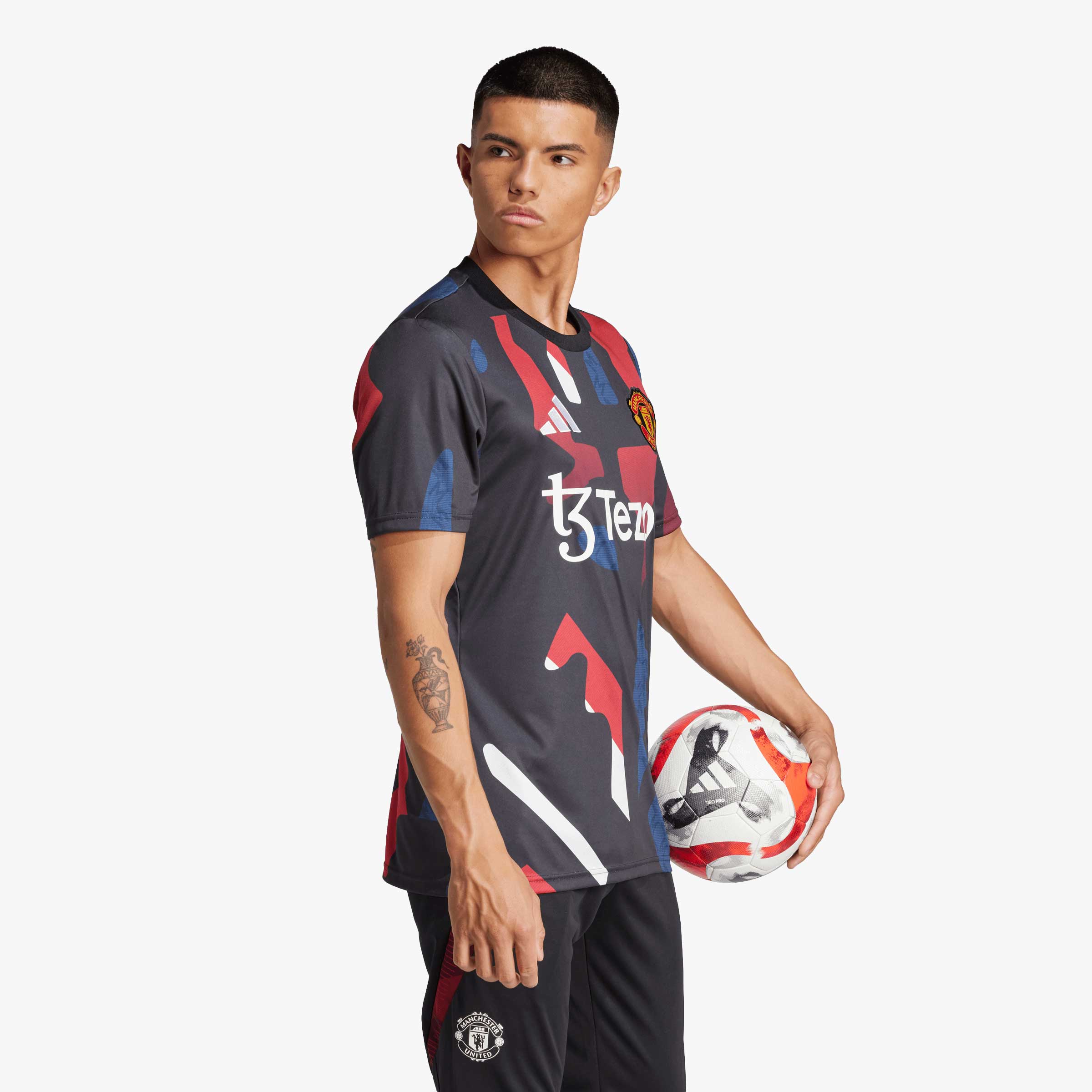 adidas Camiseta Calentamiento Manchester United 24/25, NEGRO, hi-res