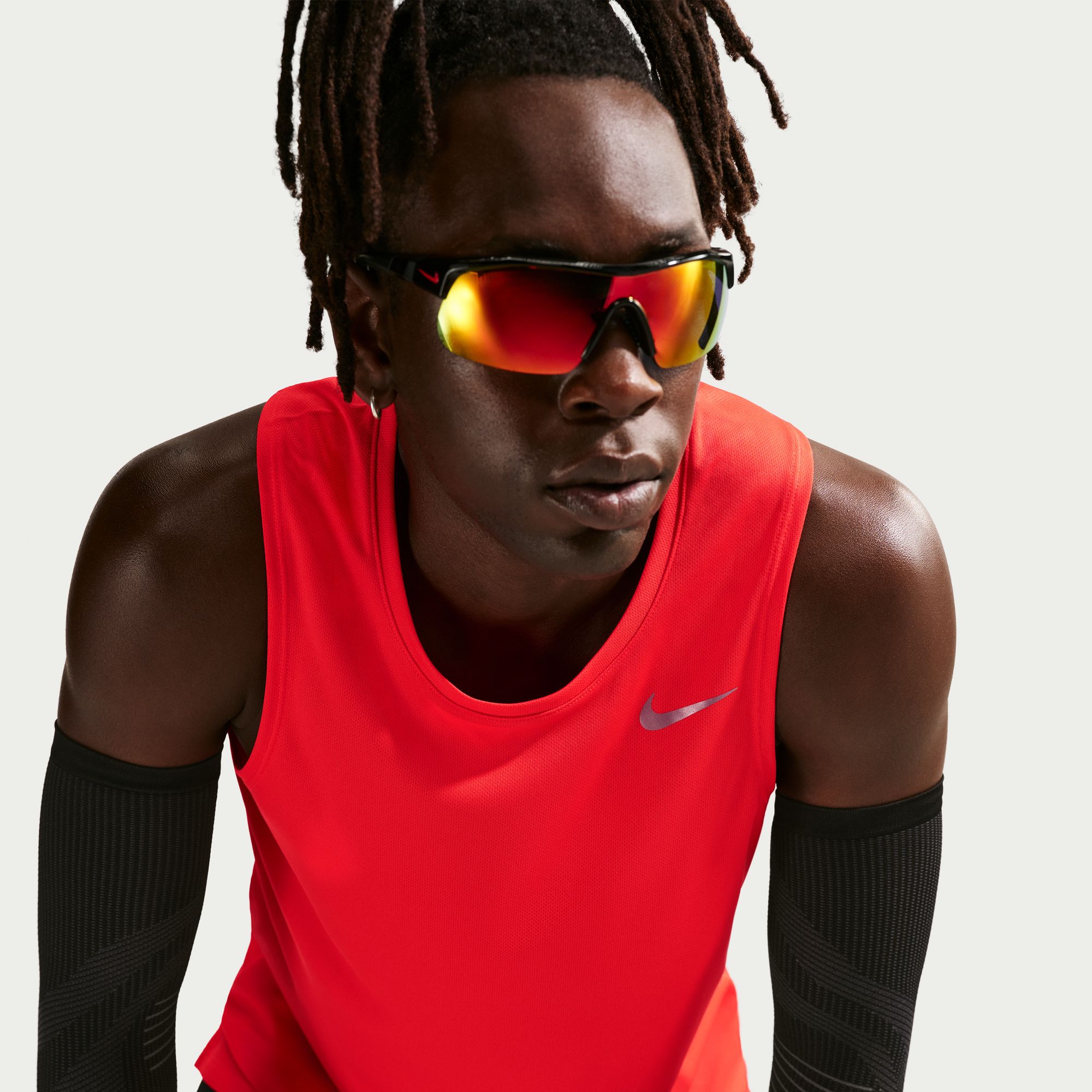 Nike Polera Miler, ROJO, hi-res