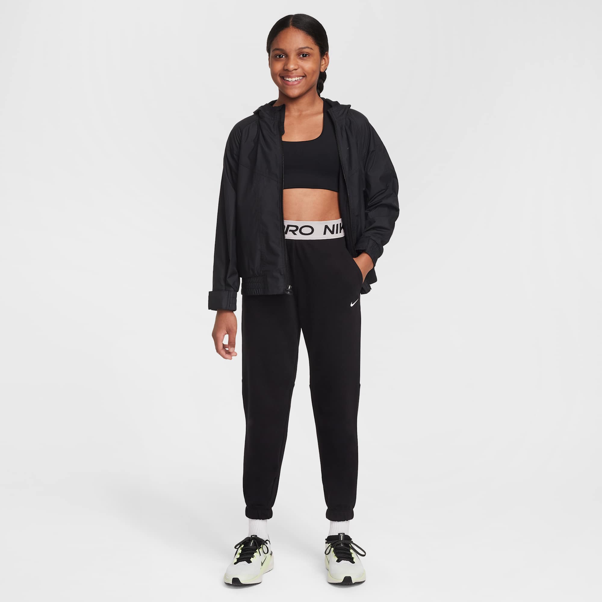 Nike Pantalón Pro Fleece, NEGRO, hi-res