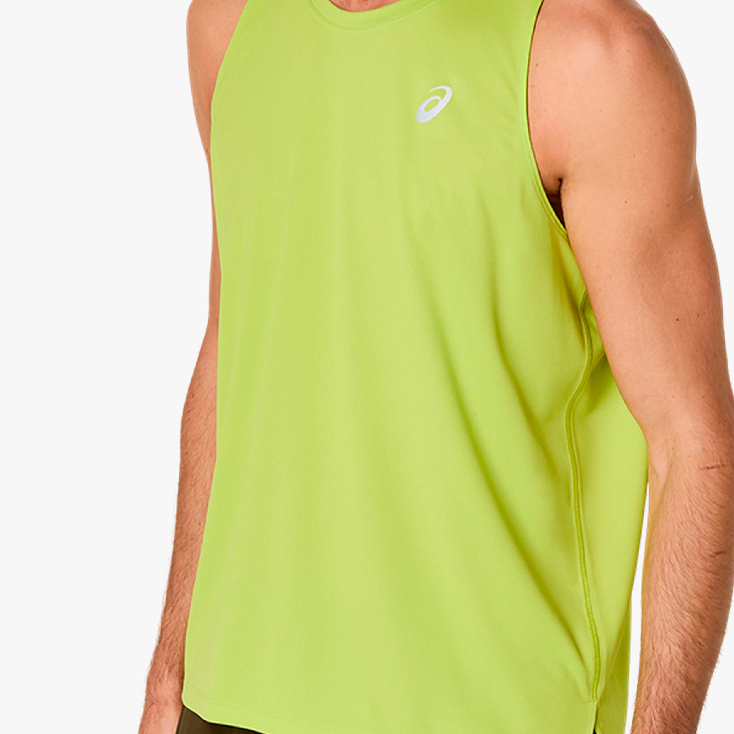Asics Polera Silver Singlet, VERDE, hi-res