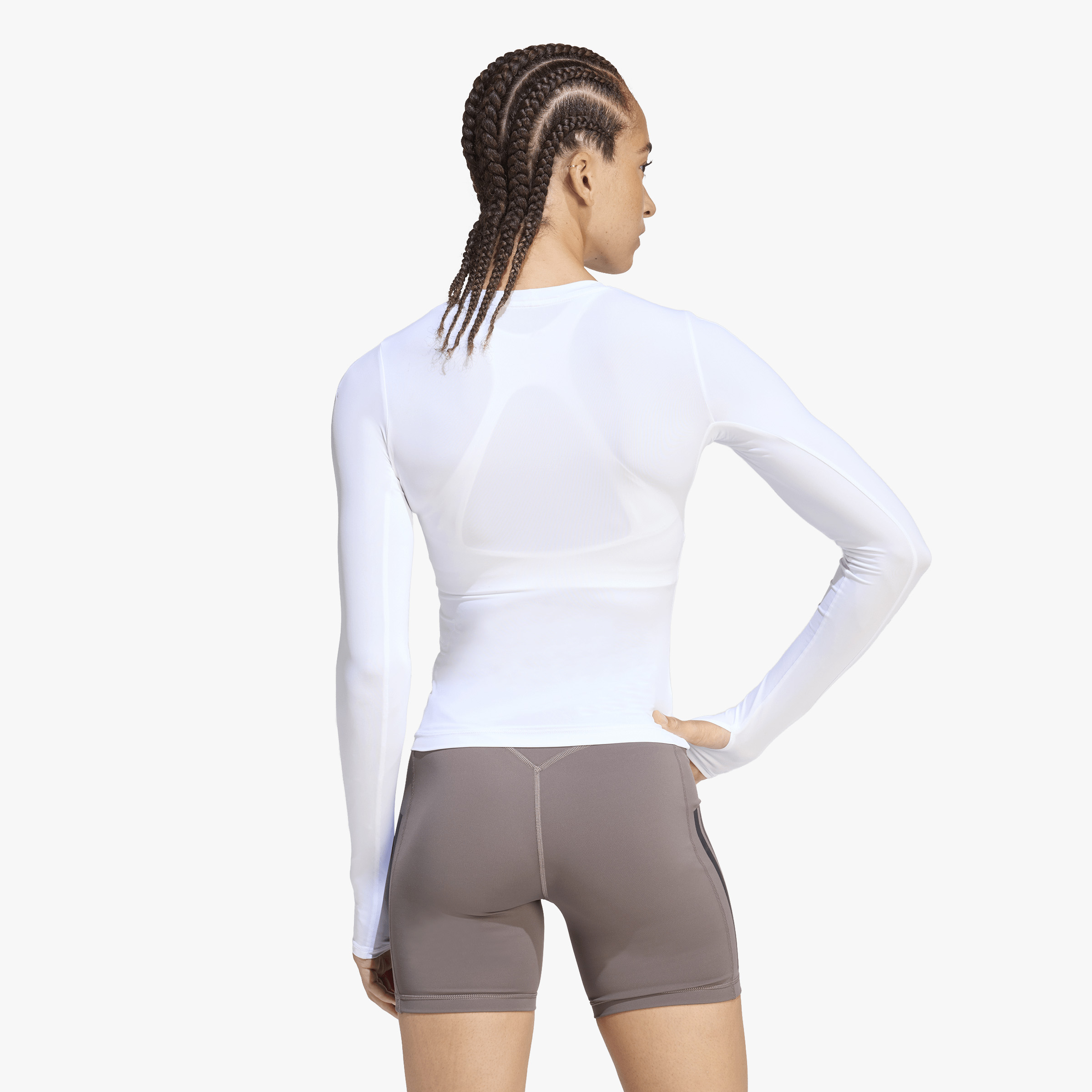 adidas Polera PrimeLift Essentials Workout Contour, BLANCO, hi-res
