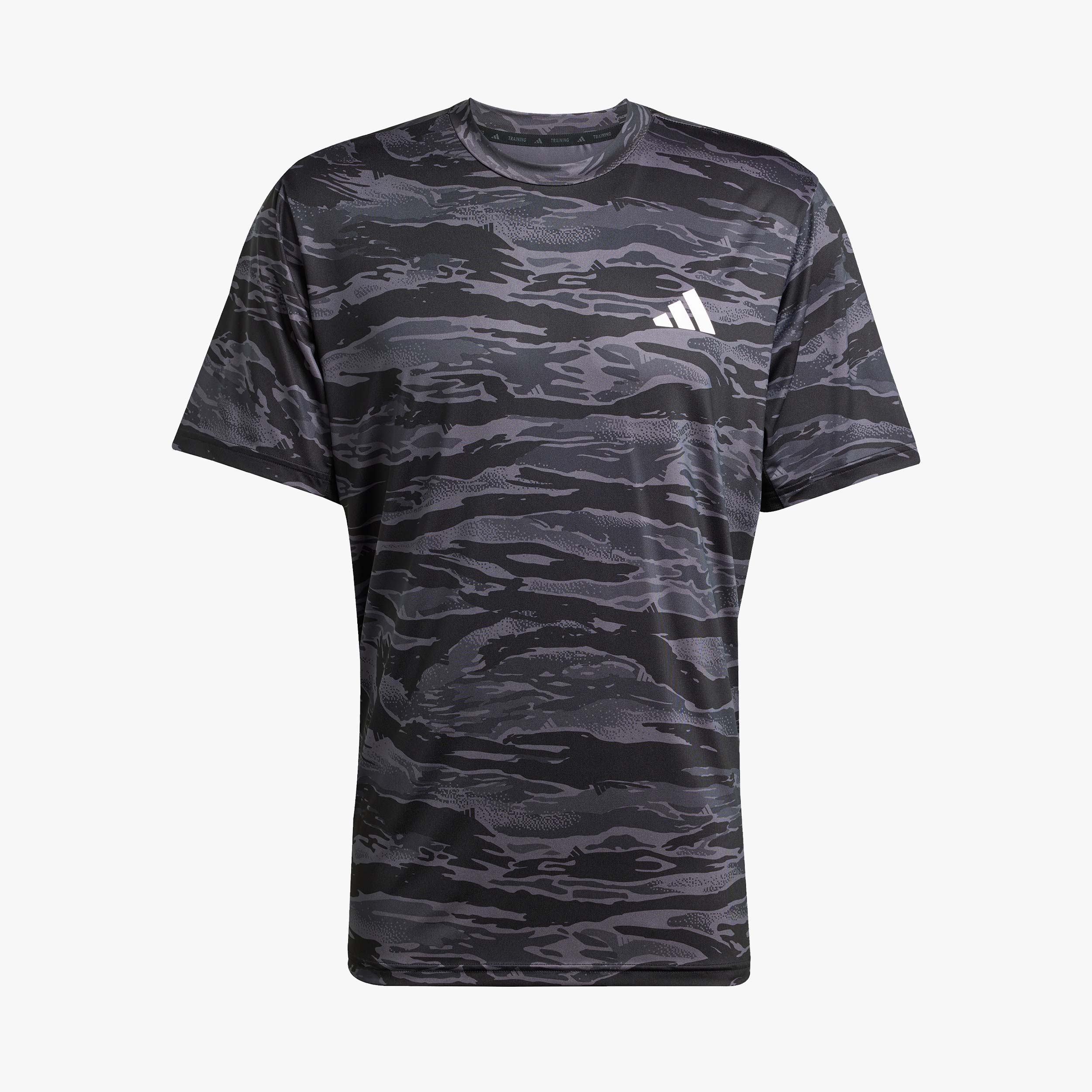 adidas Polera Train Essentials Camo AOP, NEGRO, hi-res