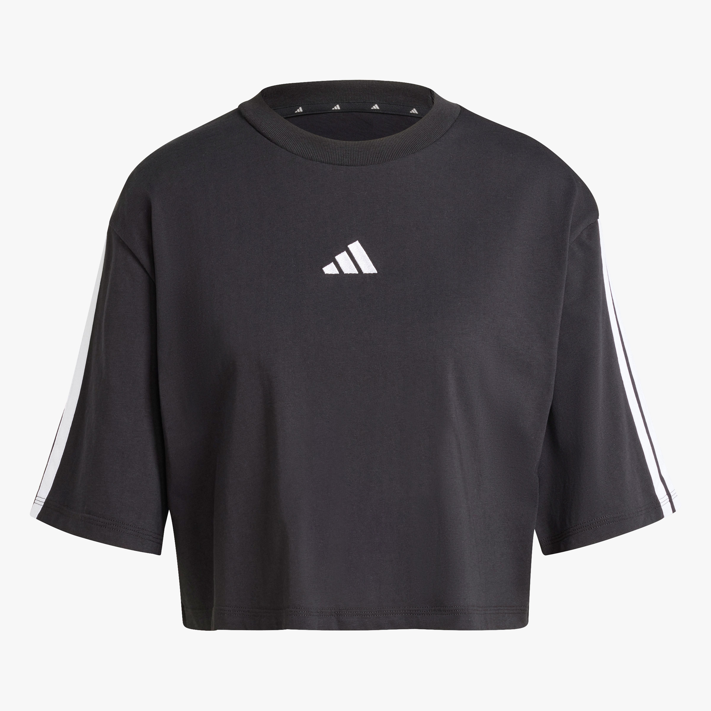 adidas Polera Essentials 3 Tiras, NEGRO, hi-res