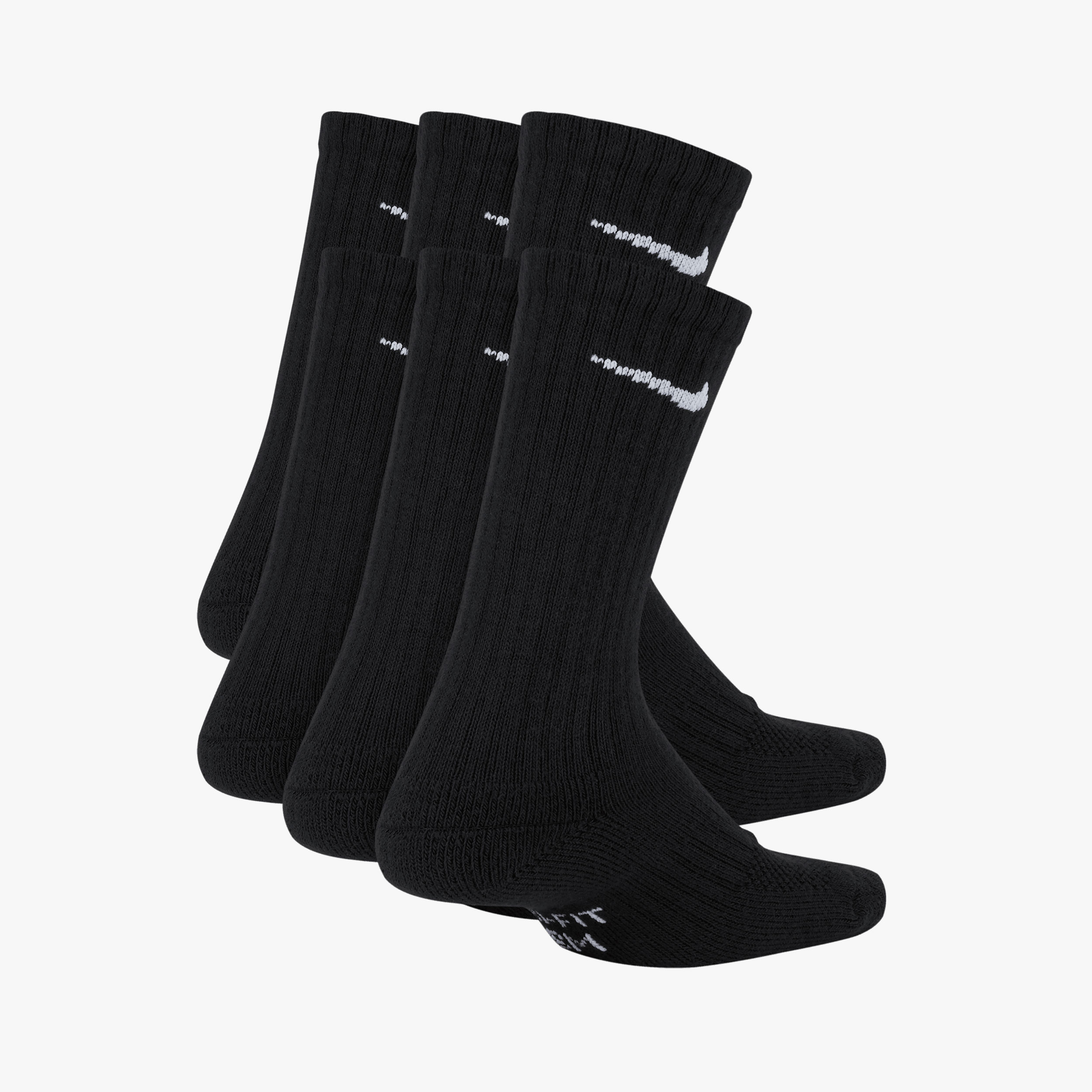 Nike Calcetines Everyday Largos 6 Pares, NEGRO, hi-res