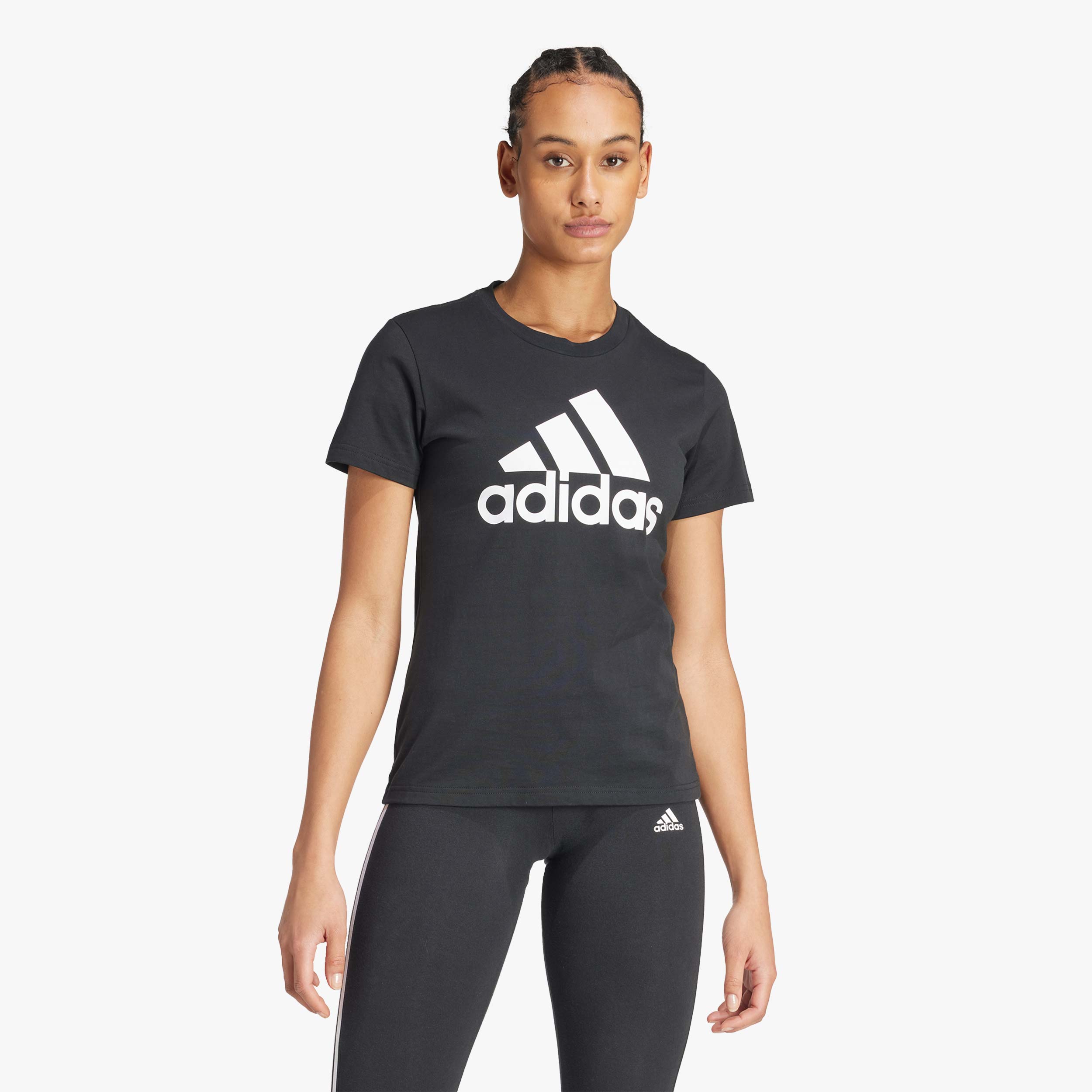 adidas Polera Loungwear Essentials Logo, NEGRO, hi-res