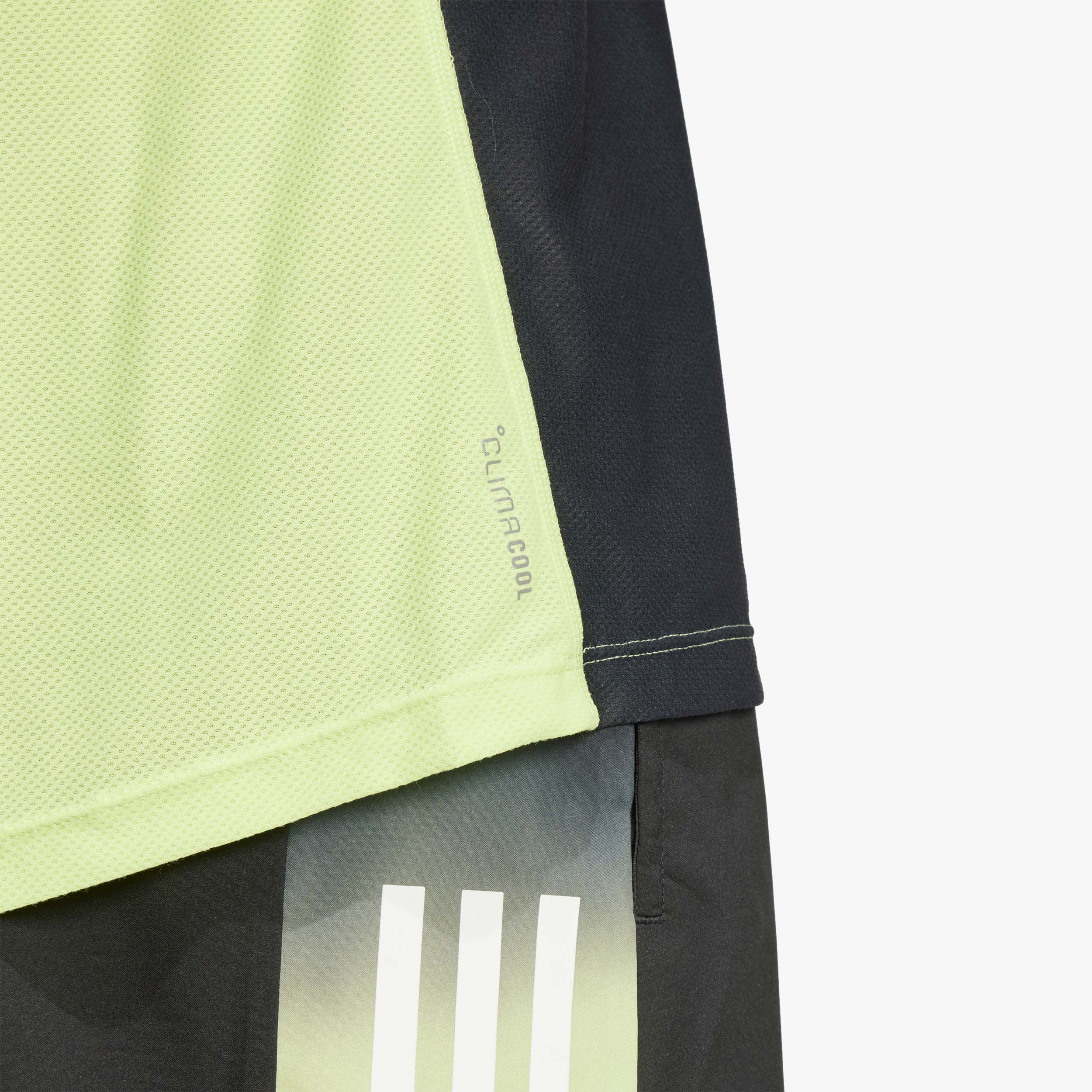 adidas Polera Own the Run CLIMACOOL Colorblock, VERDE, hi-res