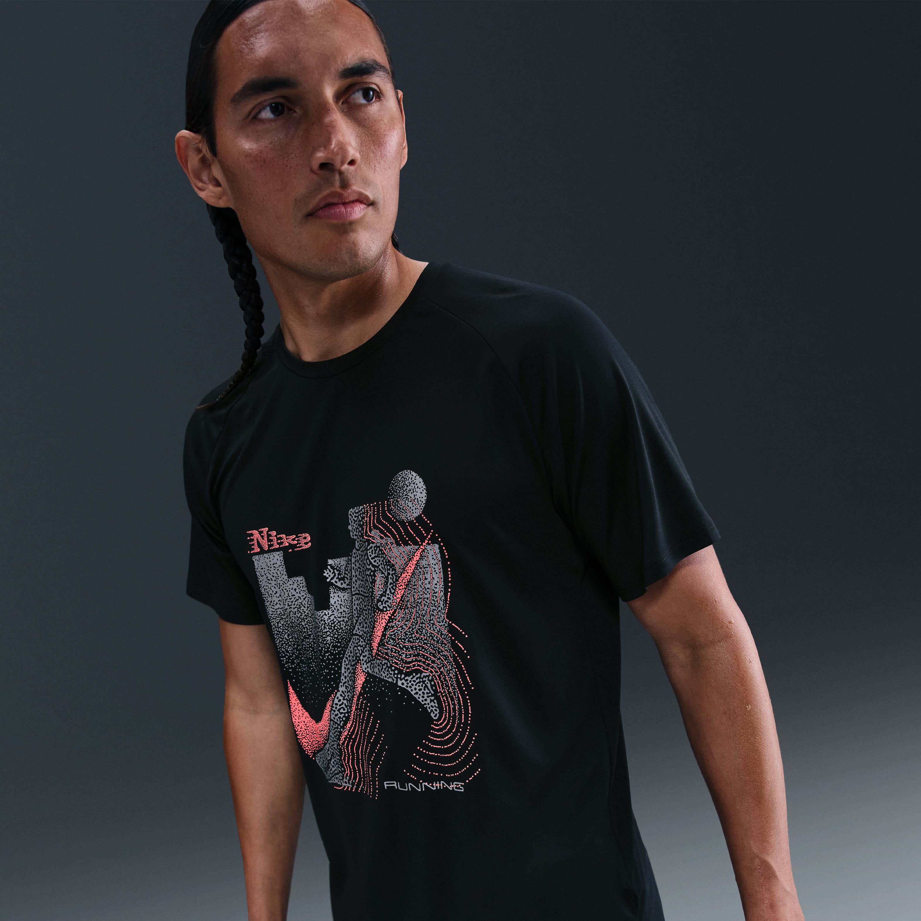 Nike Polera Stride, NEGRO, hi-res