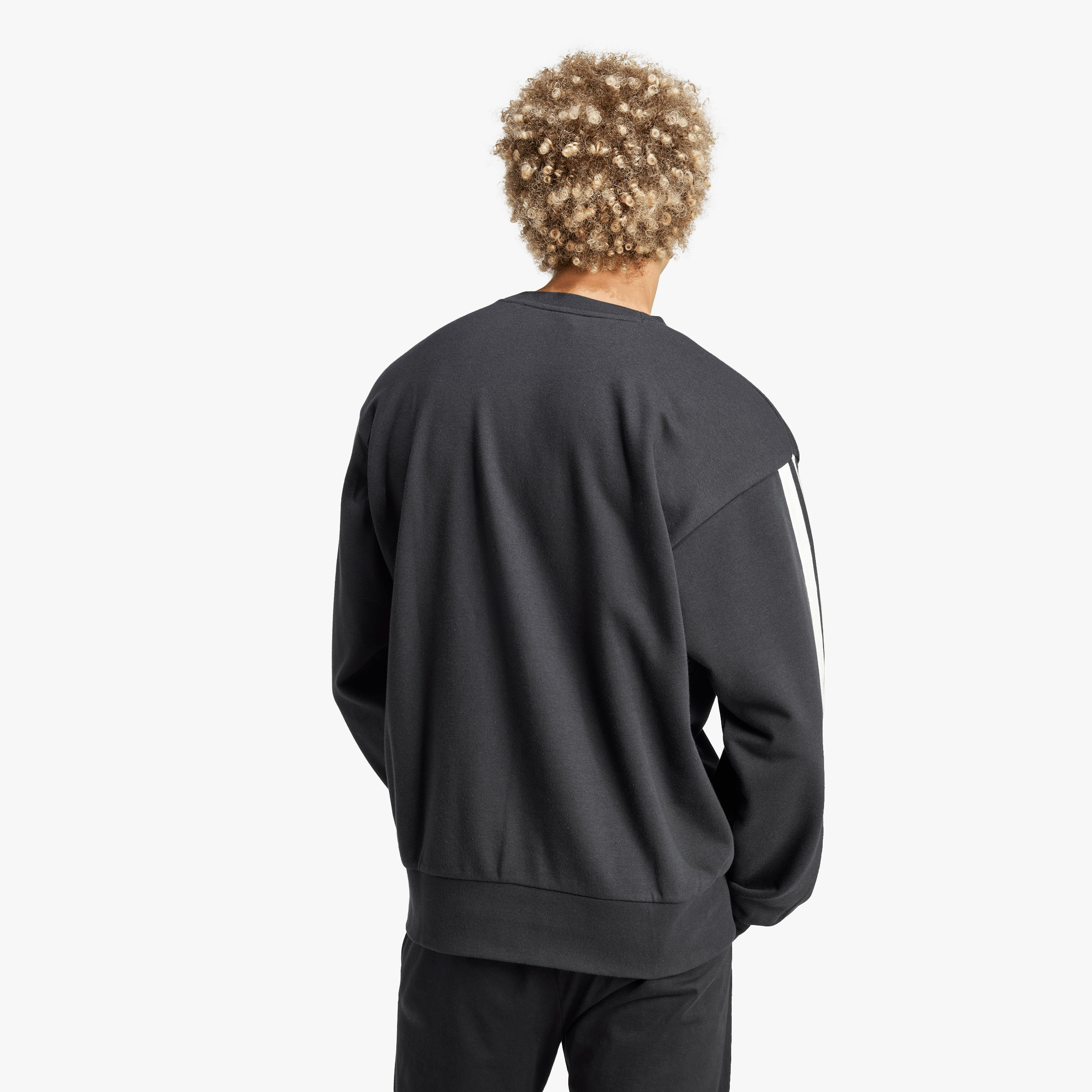 adidas Sudadera Essentials French Terry 3 bandas, NEGRO, hi-res