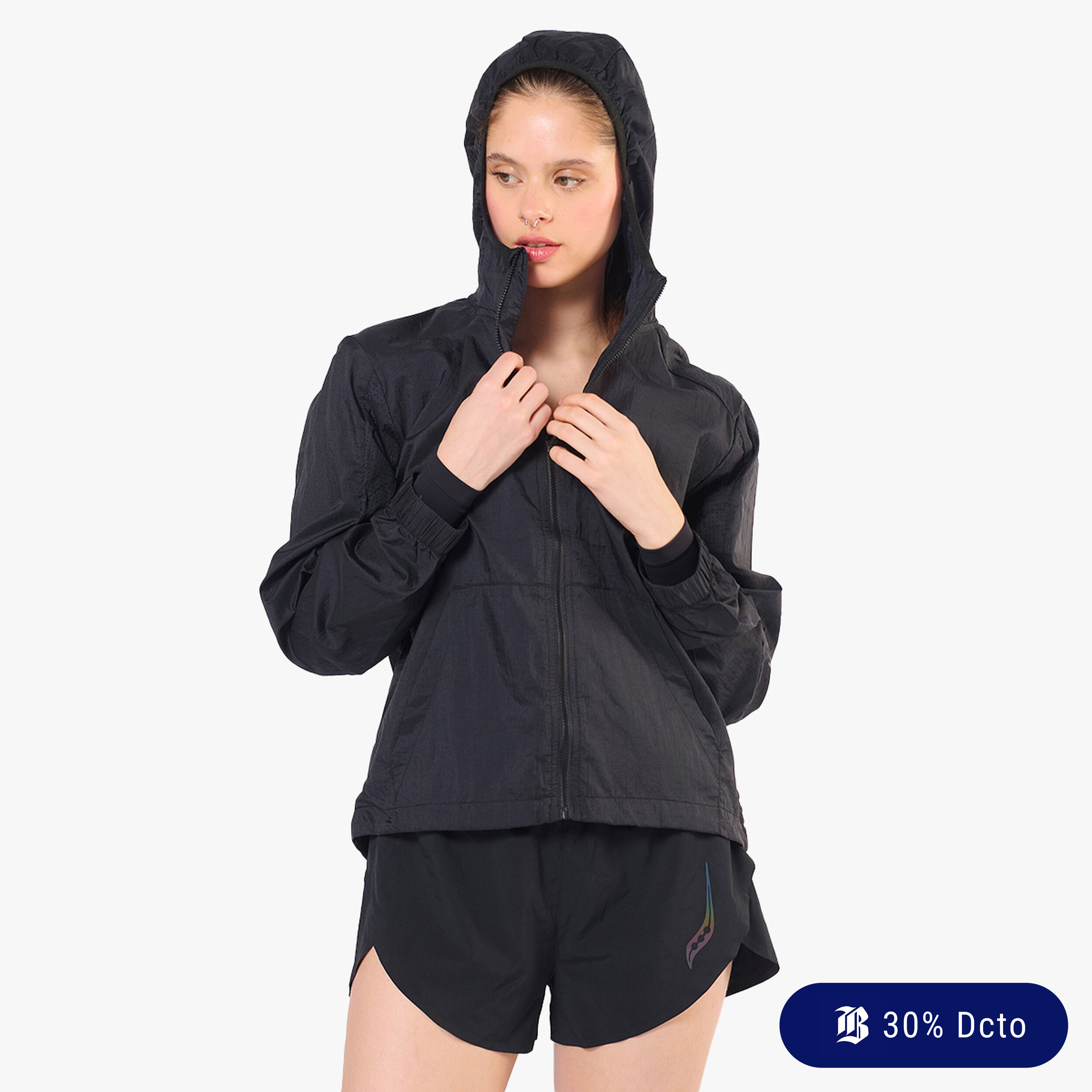 Saucony Chaqueta Elevate Packaw, NEGRO, hi-res