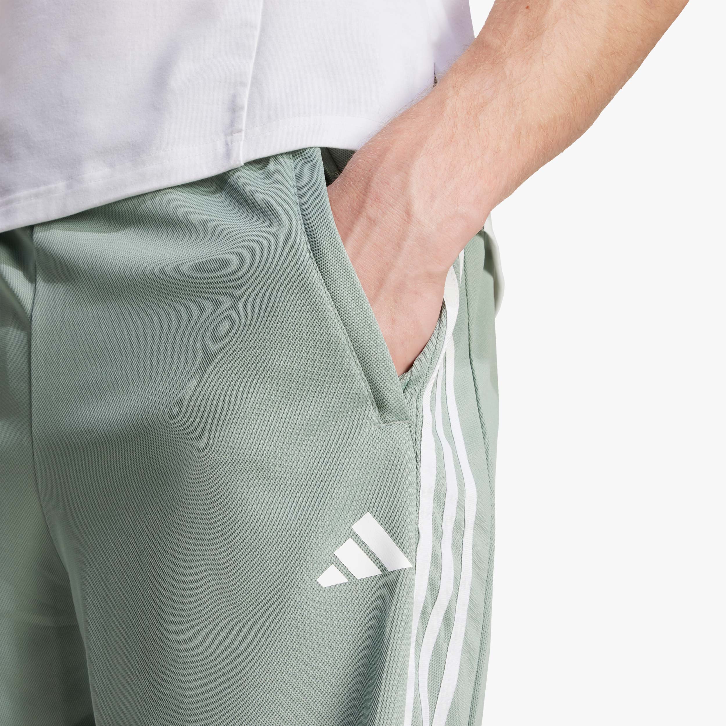 adidas Shorts Train Essentials Piqu&eacute; 3 Tiras, VERDE, hi-res