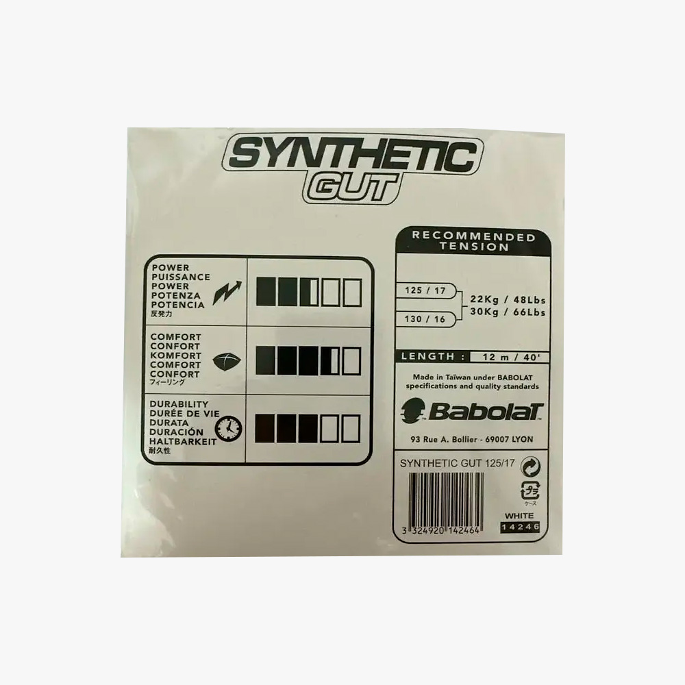 Babolat Cuerda Tenis Synthetic Gut White 12mt, BLANCO, hi-res