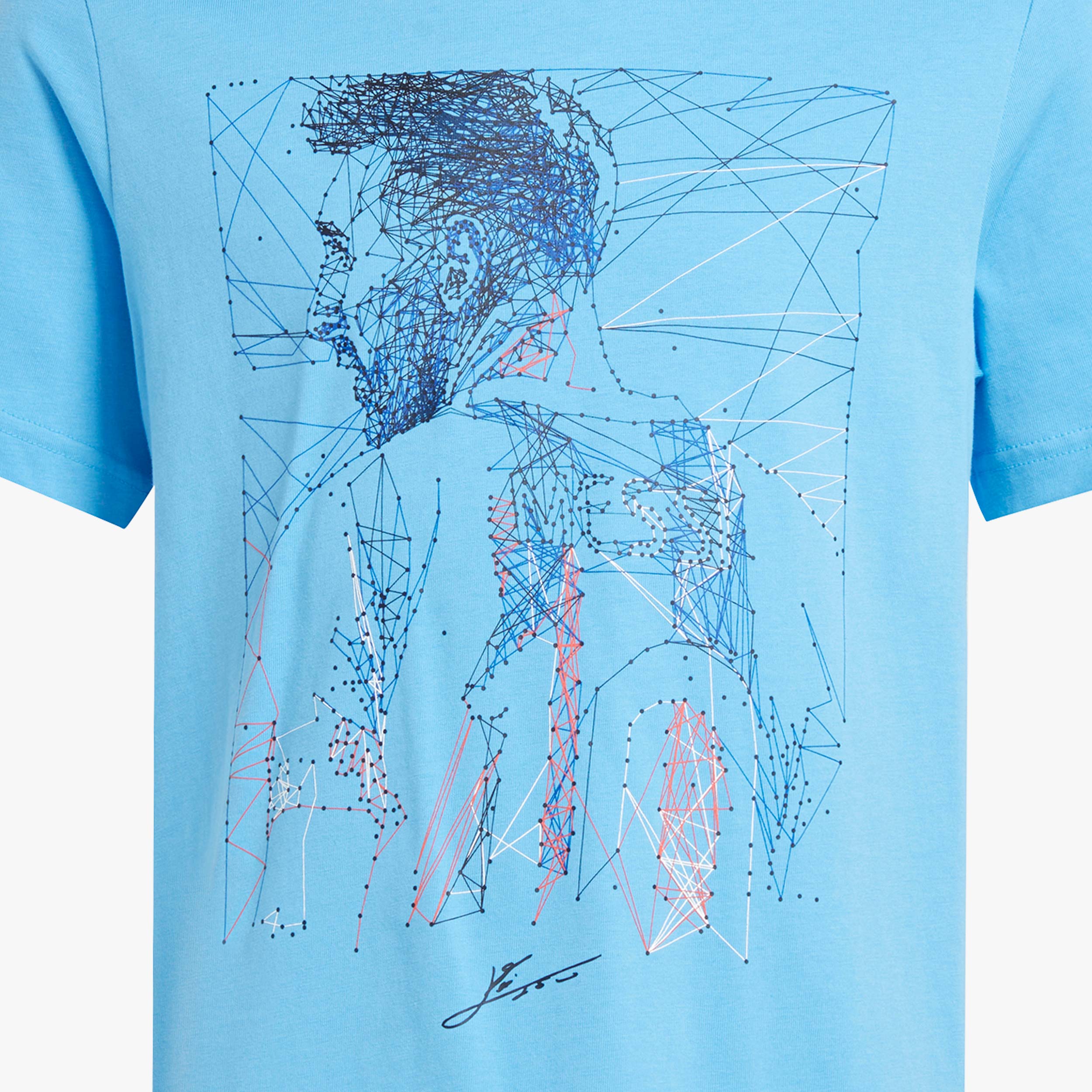 adidas Polera Gr&aacute;fica de F&uacute;tbol Messi, AZUL, hi-res