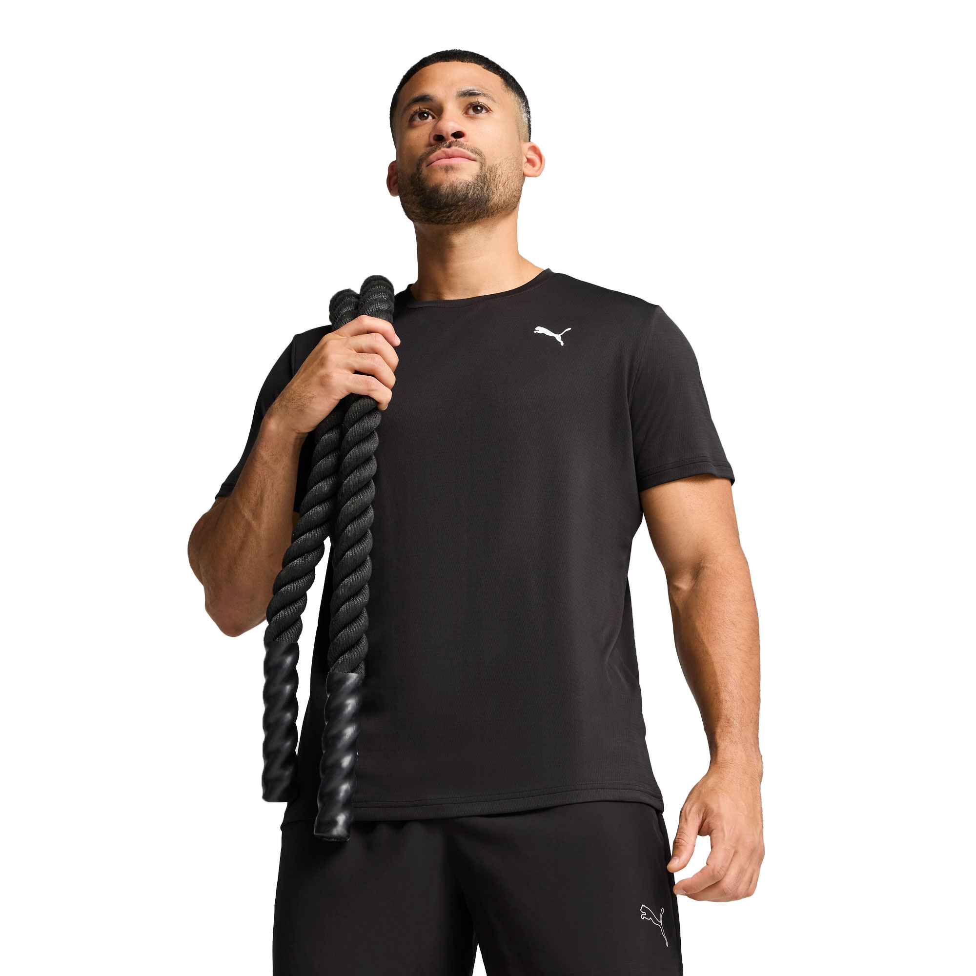 Puma Polera TAD Essentials Texture Poly, NEGRO, hi-res