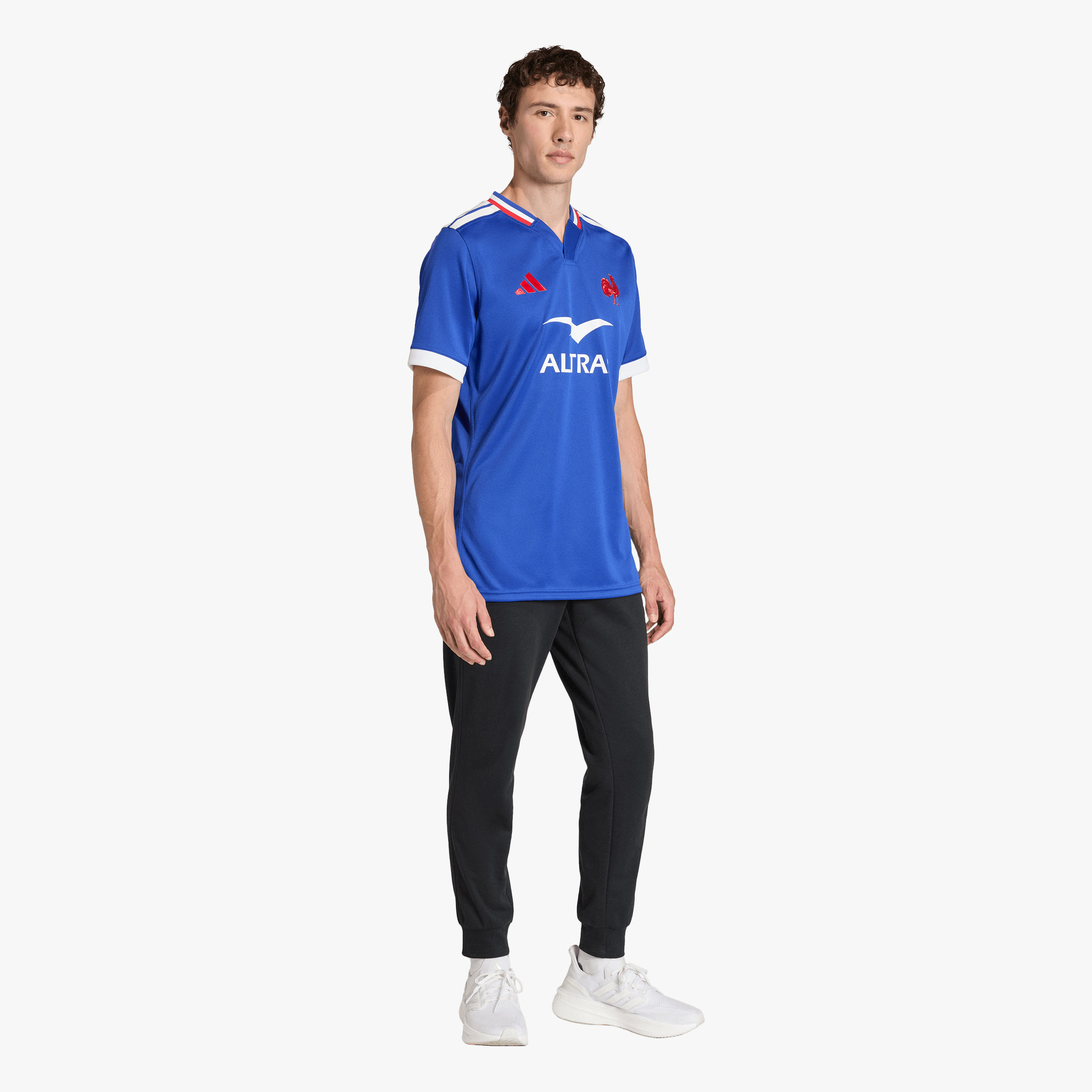 adidas Camiseta de Rugby Local Francia Versi&oacute;n Fan, AZUL, hi-res