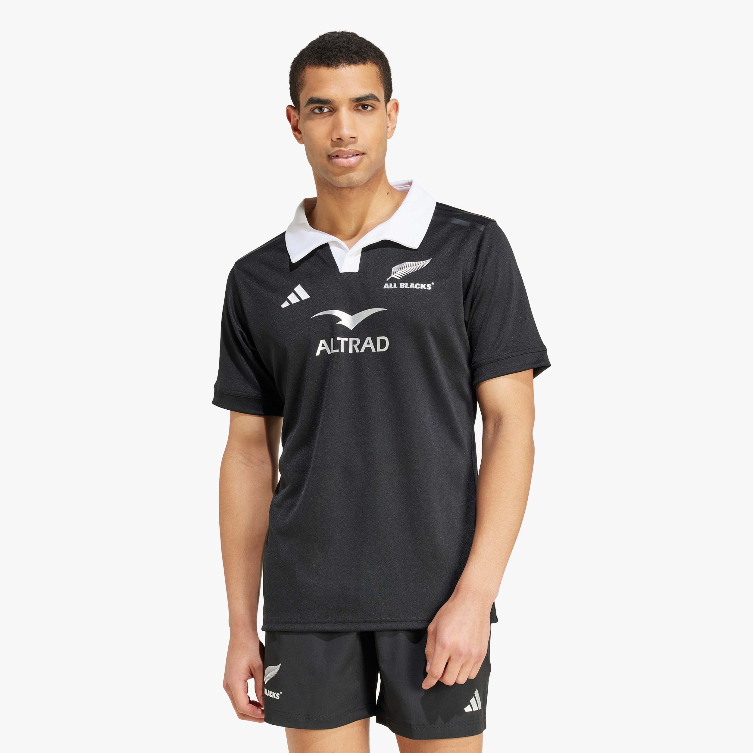adidas Polera manga corta All Blacks Rugby AEROREADY, NEGRO, hi-res