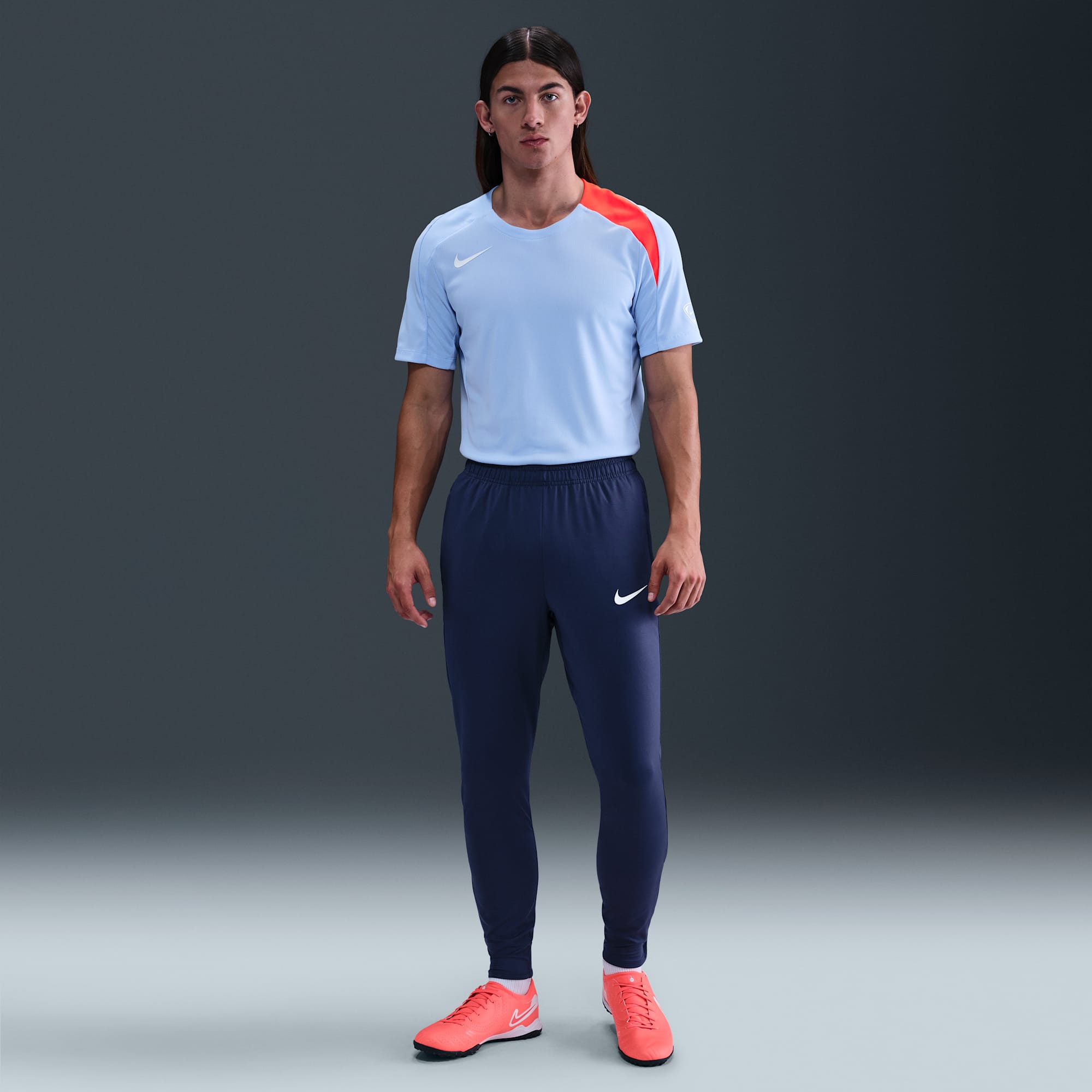 Nike Polera Manga Corta Strike, AZUL, hi-res