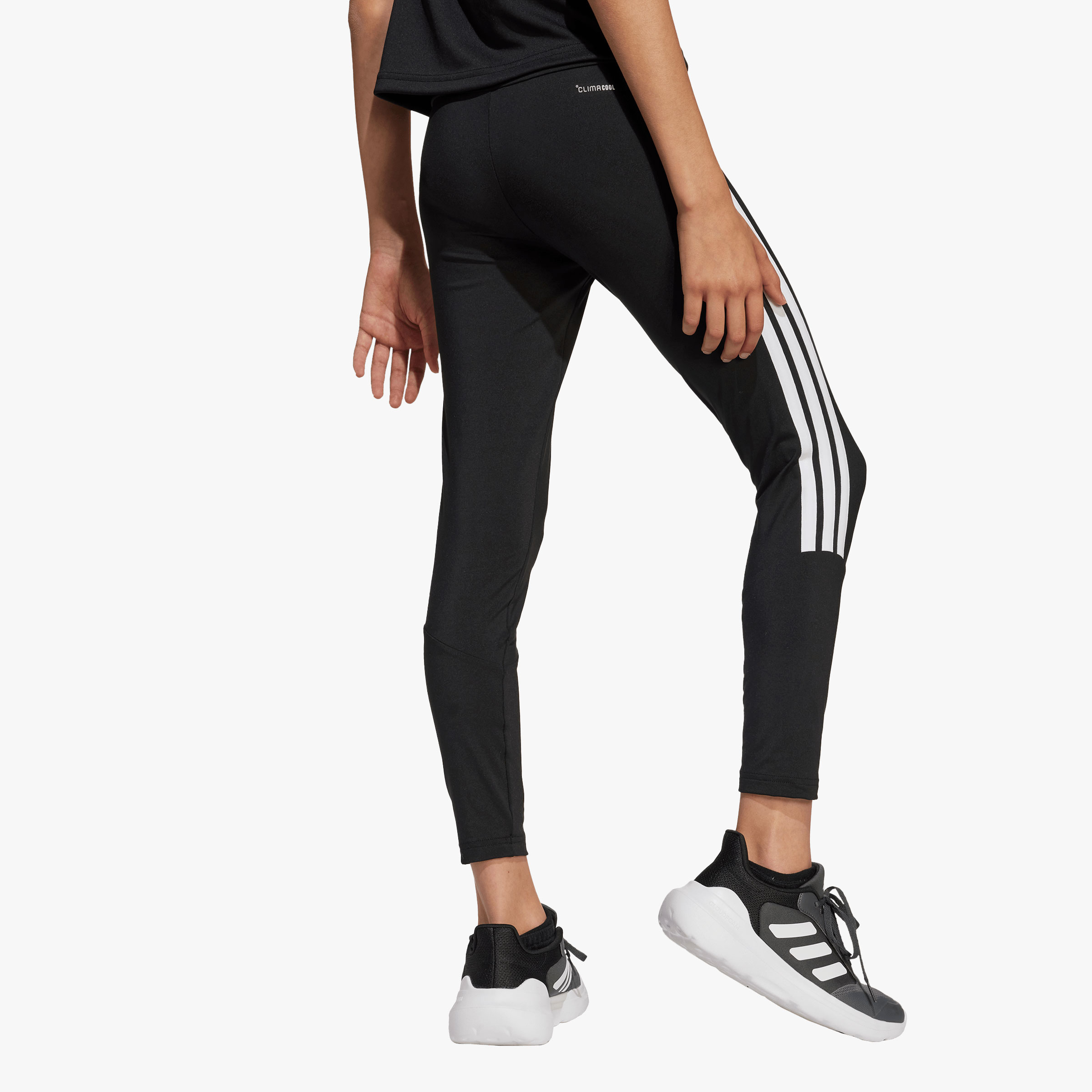 adidas Calzas Train Essentials 3 Tiras Ni&ntilde;as, NEGRO, hi-res