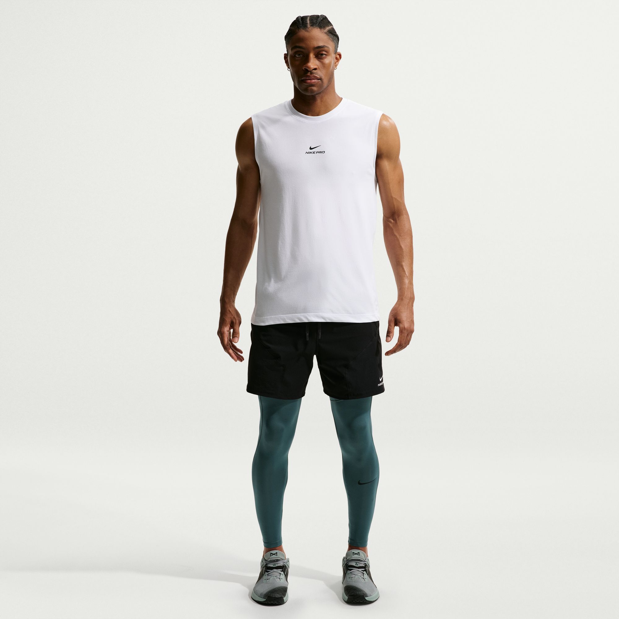 Nike Calzas Pro, VERDE, hi-res