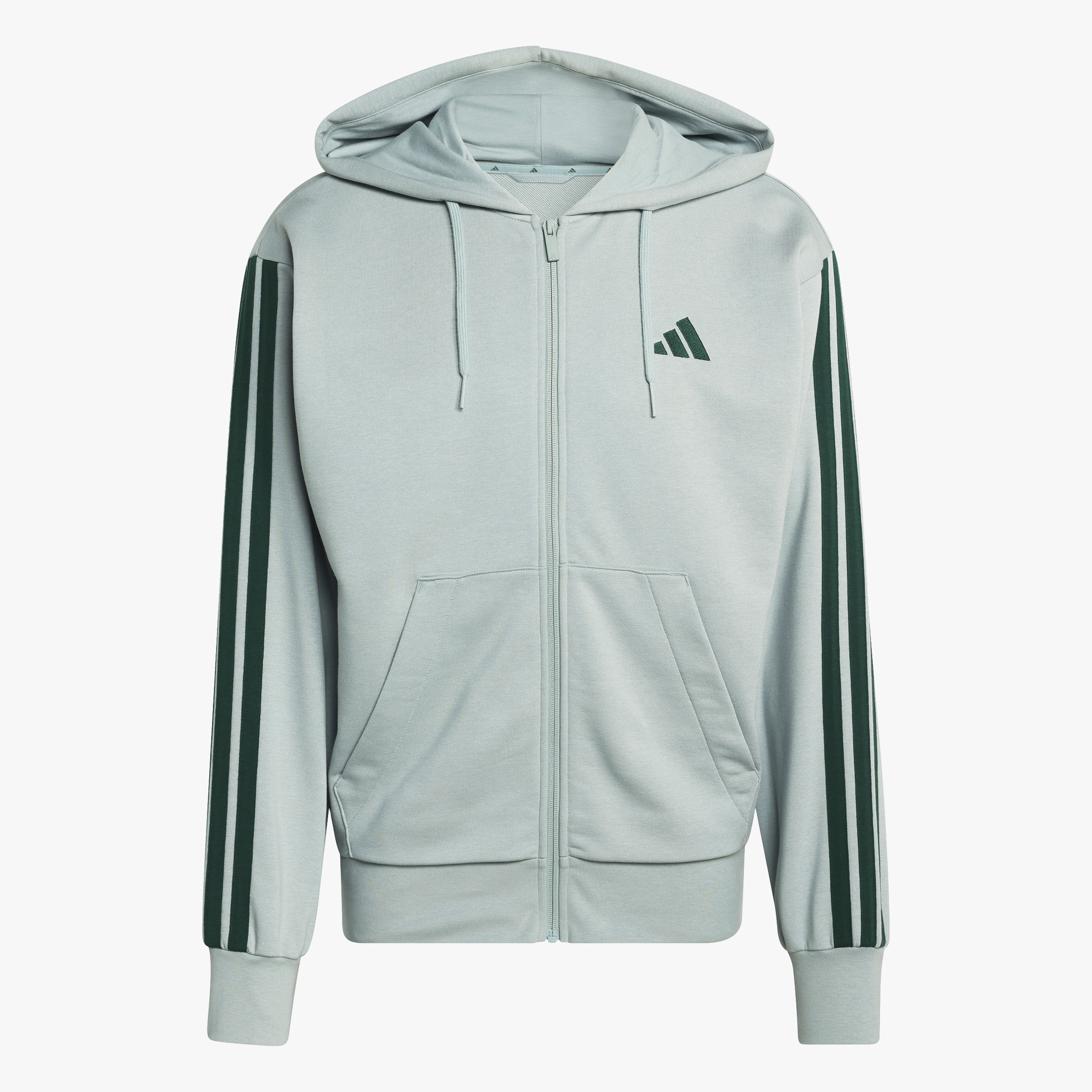 adidas Poler&oacute;n Essentials 3 Tiras French Terry, VERDE, hi-res
