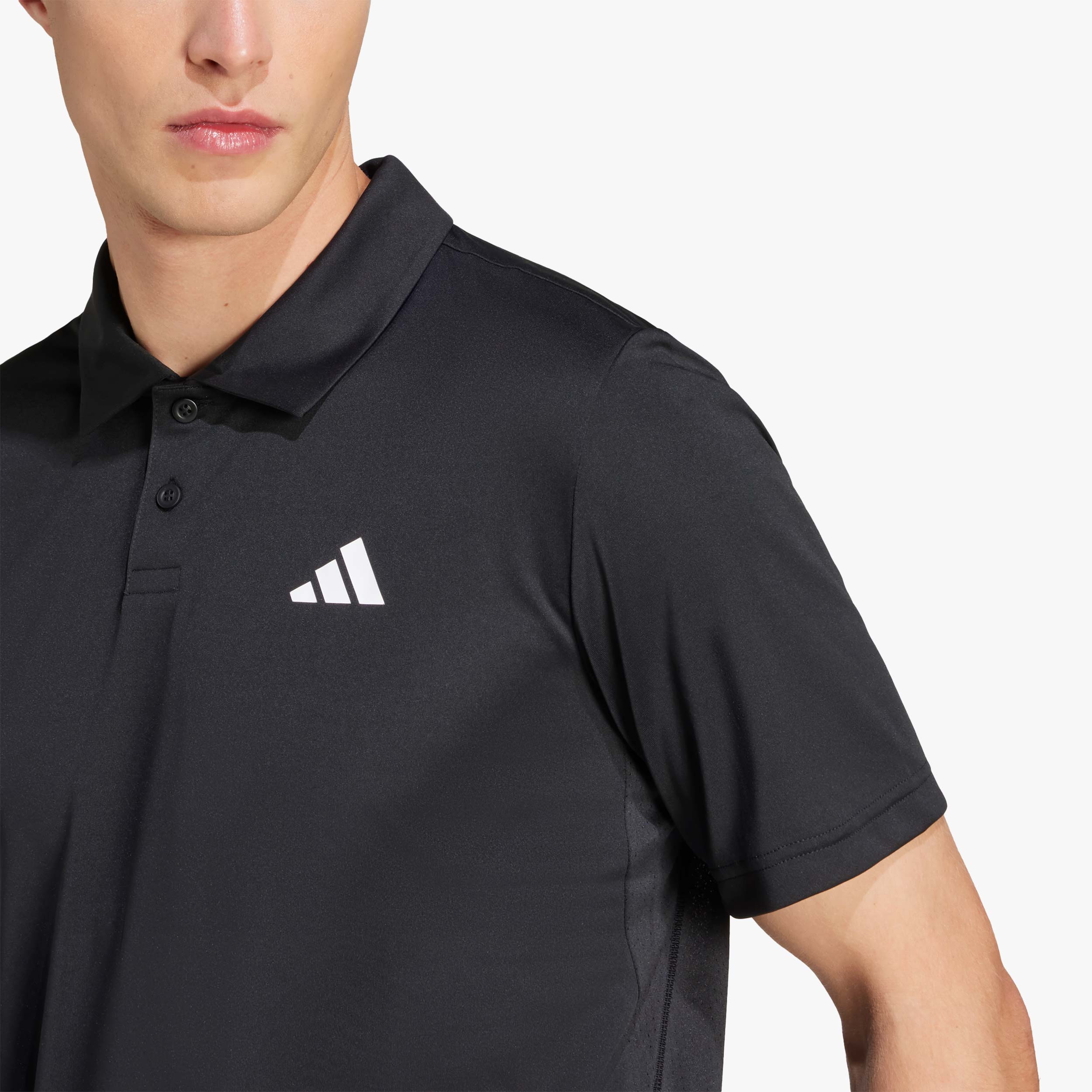 adidas Polera con cuello Tenis Club, NEGRO, hi-res