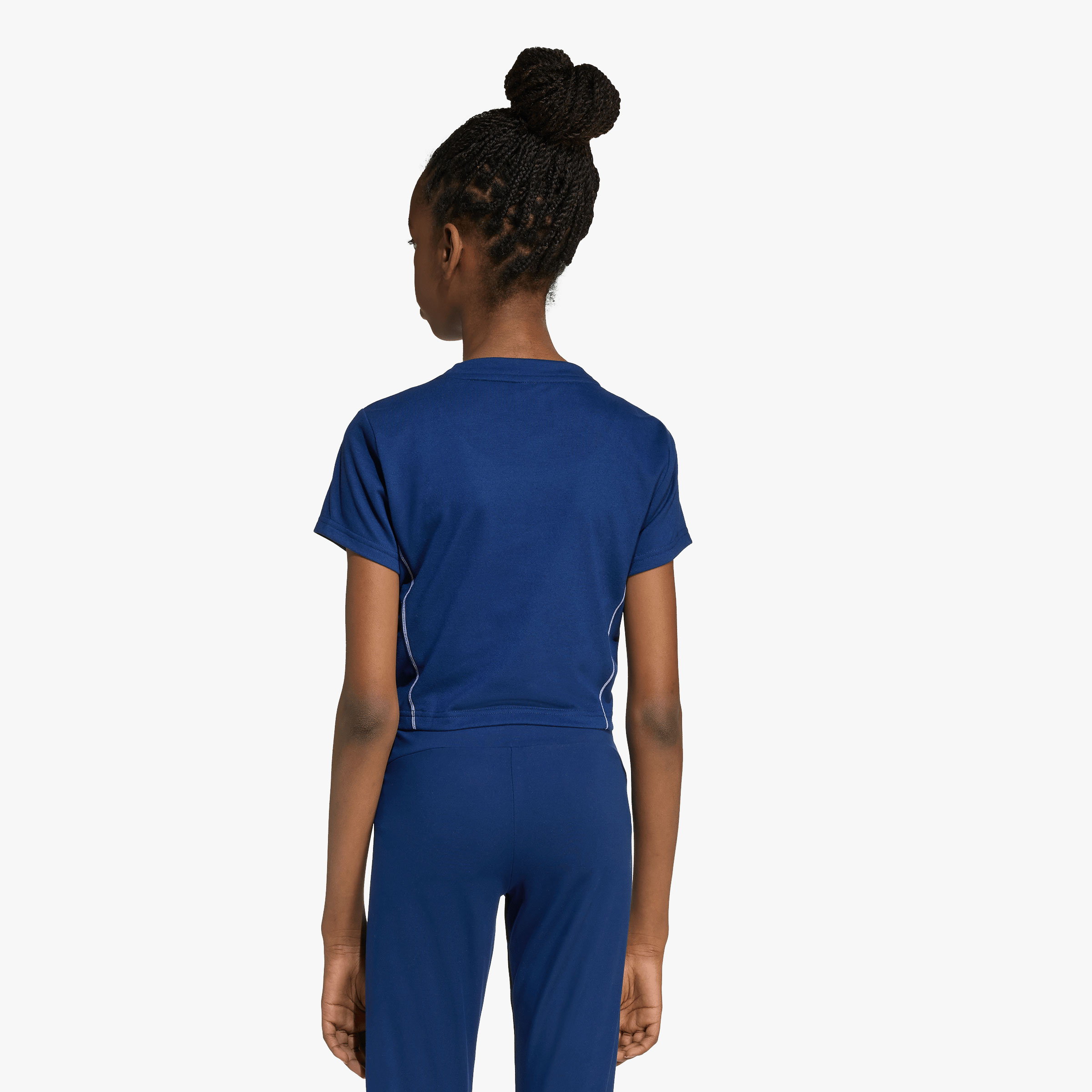 adidas Polera Essentials Estampado Universitario Ni&ntilde;os, AZUL, hi-res