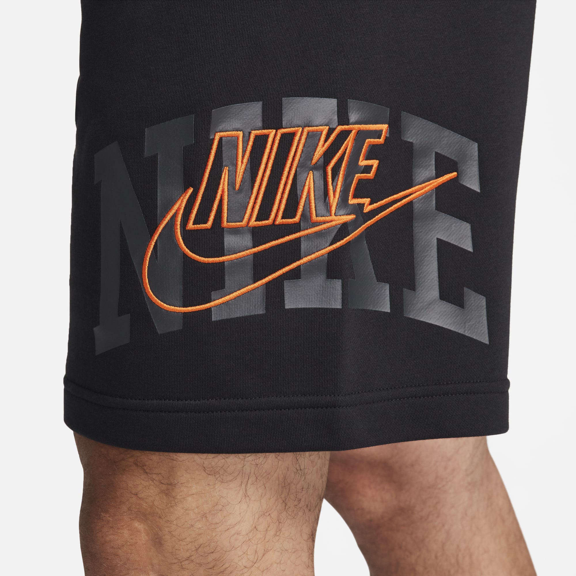 Nike Shorts de French Terry Club, NEGRO, hi-res