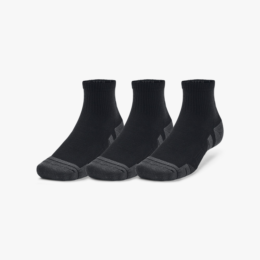 Under Armour Calcetines Performance Tech Tobilleras 3 Pares, NEGRO, hi-res