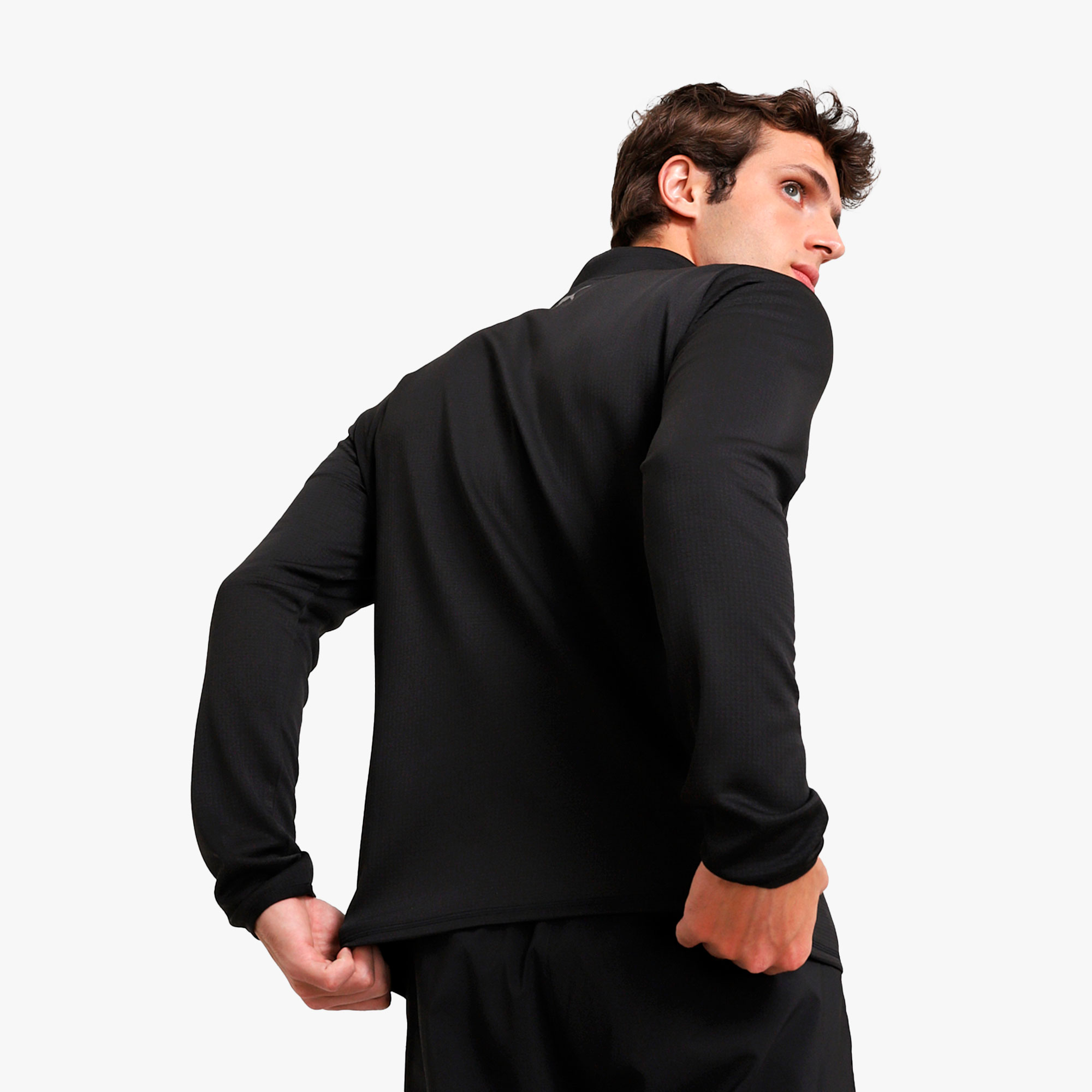 Puma Poler&oacute;n Outdoor Inspired 1/2 Zip, NEGRO, hi-res