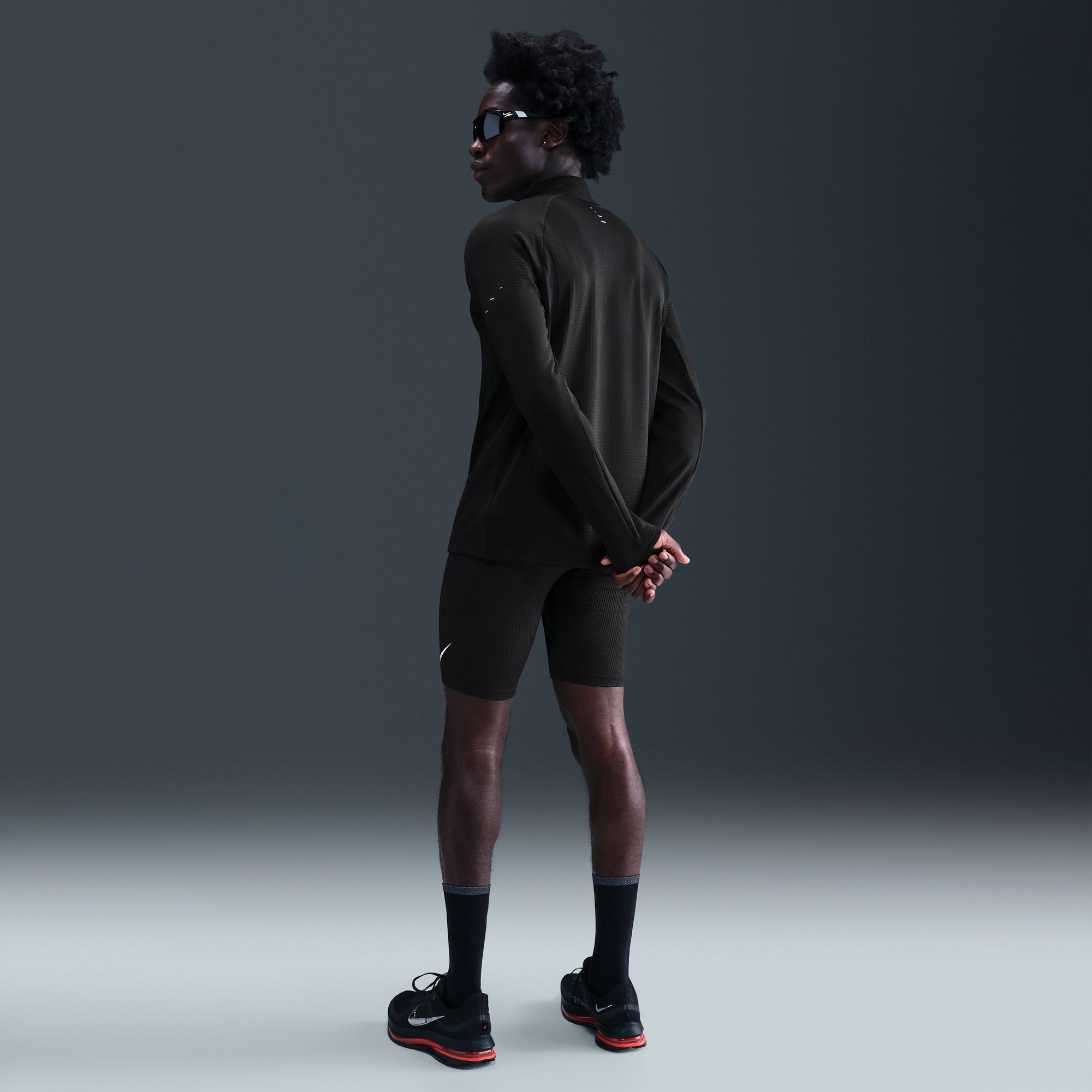 Nike Polera Stride Therma-FIT Repel, NEGRO, hi-res