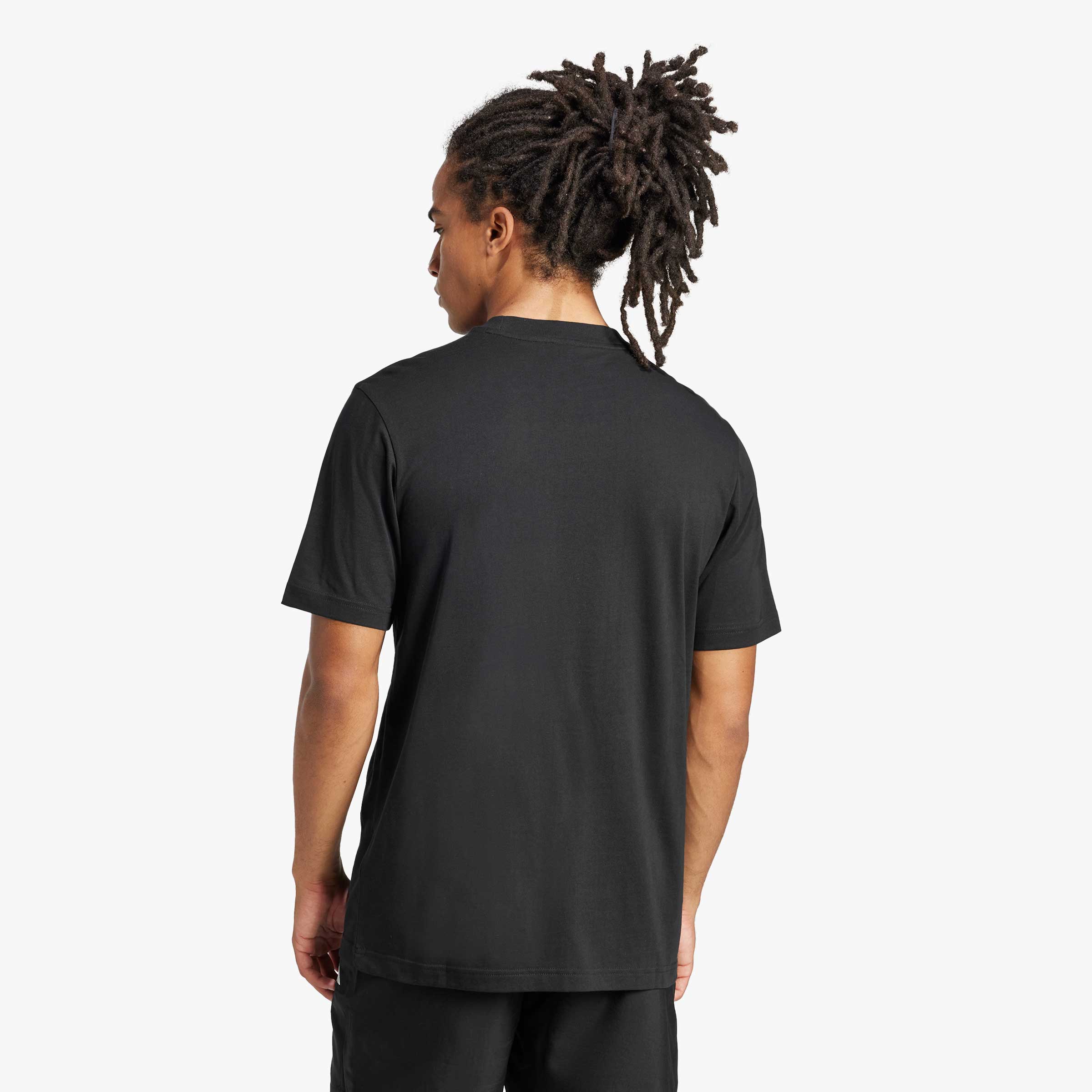 adidas Polera Essentials Logo Peque&ntilde;o Tejido Jersey, NEGRO, hi-res