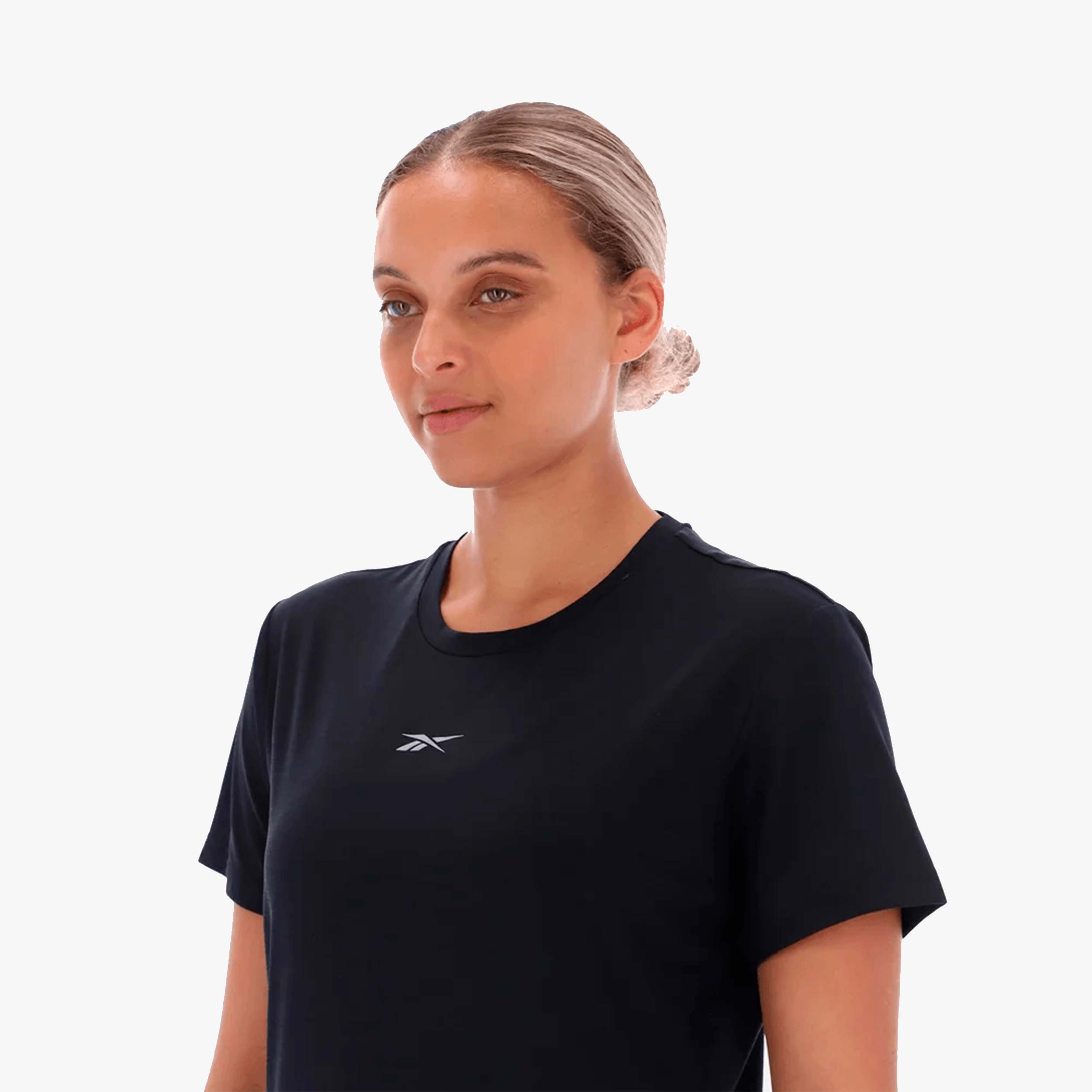Reebok Polera Manga Corta Running, NEGRO, hi-res