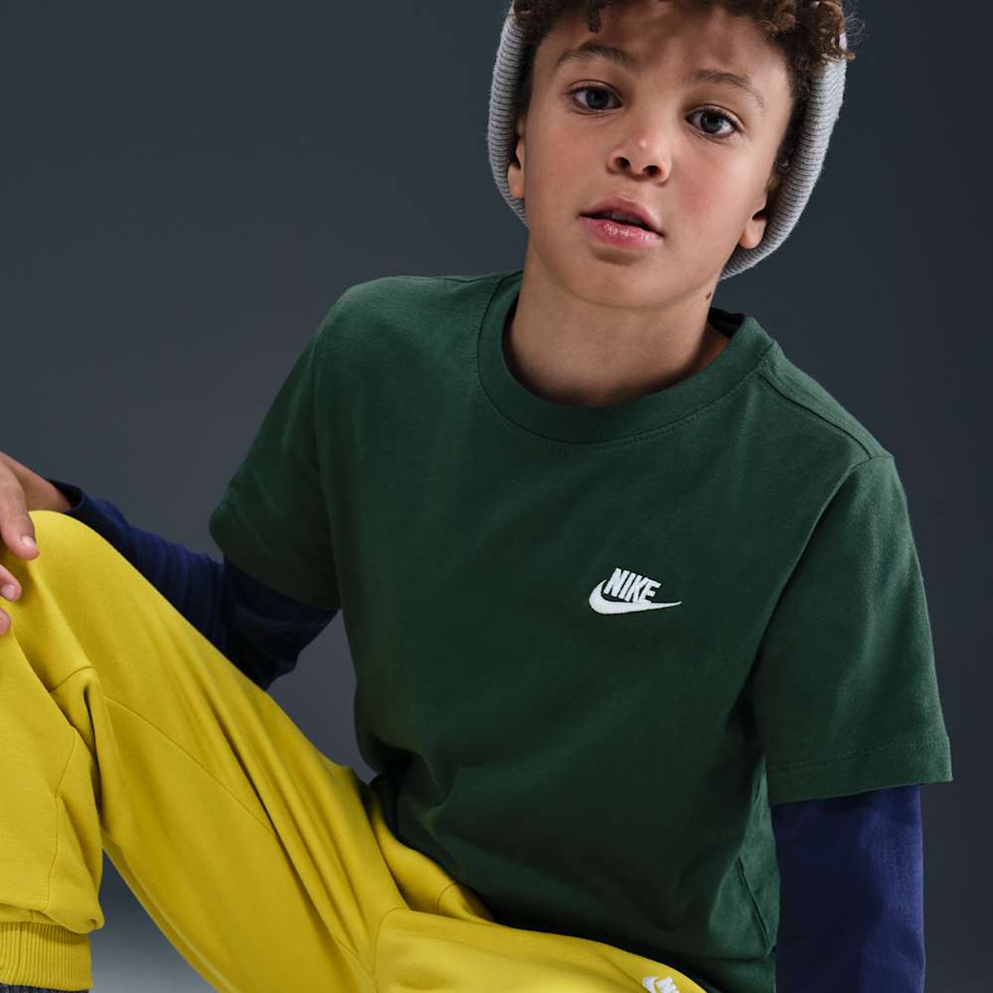 Nike Polera Sportswear, VERDE, hi-res