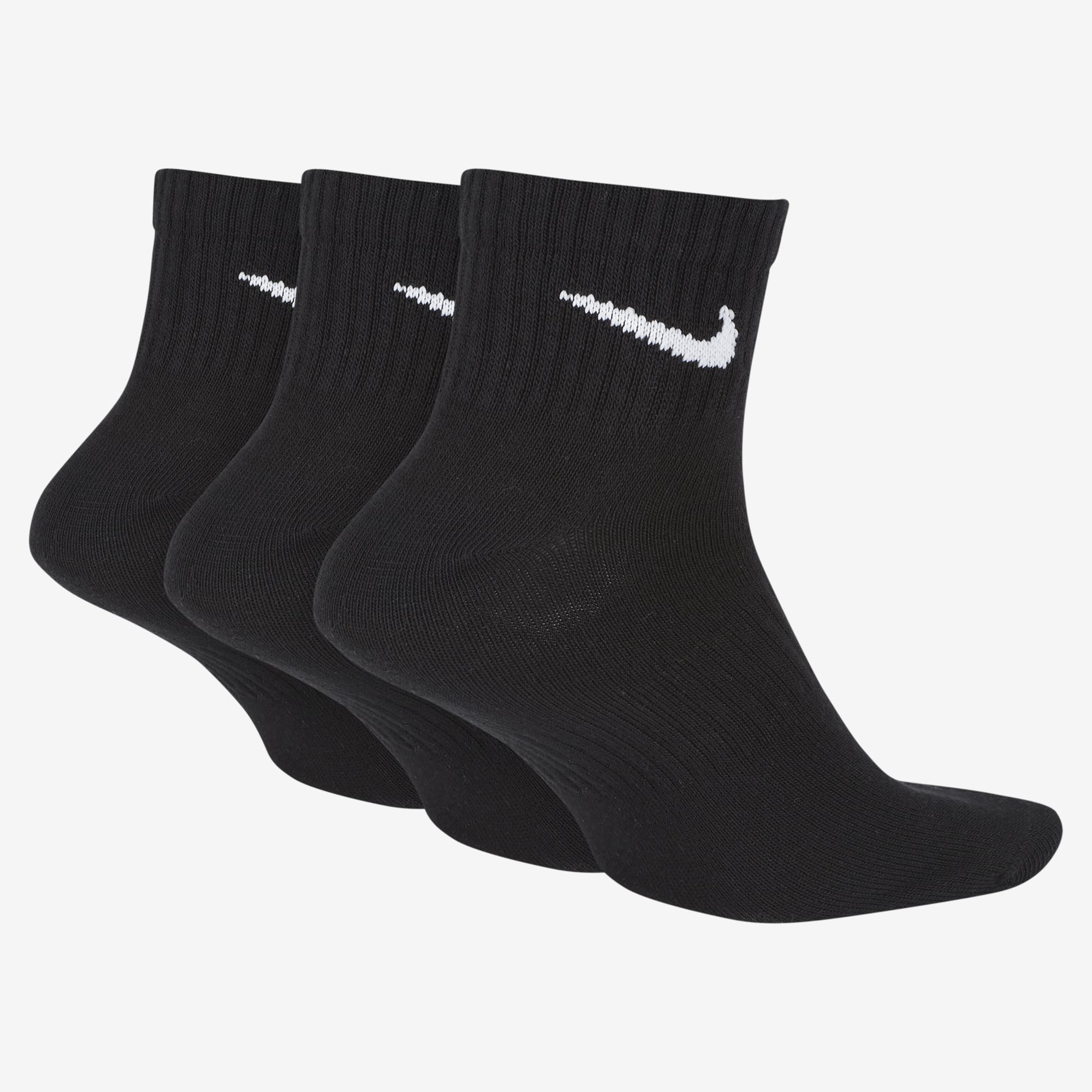 Nike Calcetines Everyday Lightweight Cortos 3 Pares, NEGRO, hi-res