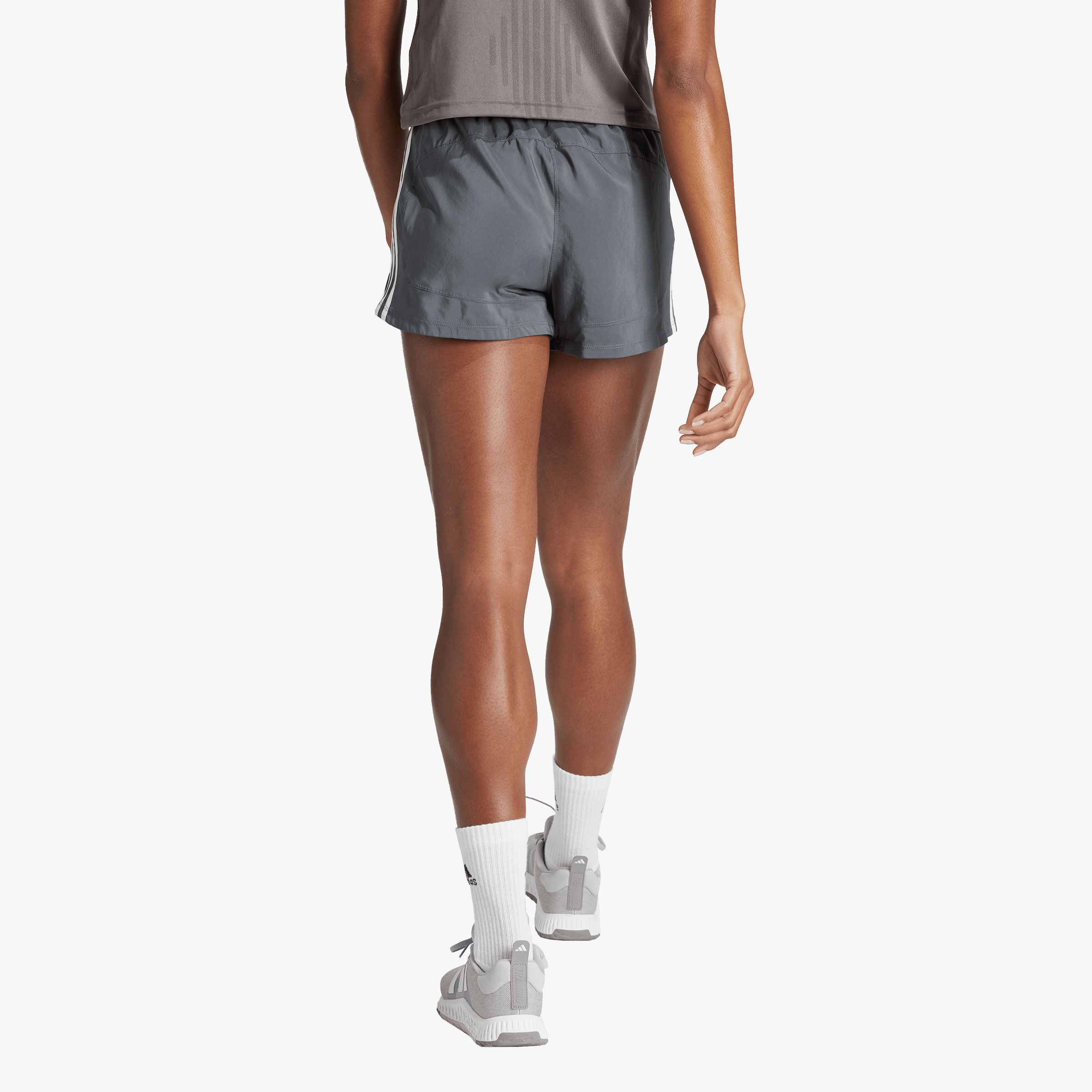 adidas Shorts Pacer Training 3 Tiras Tejidos, GRIS, hi-res