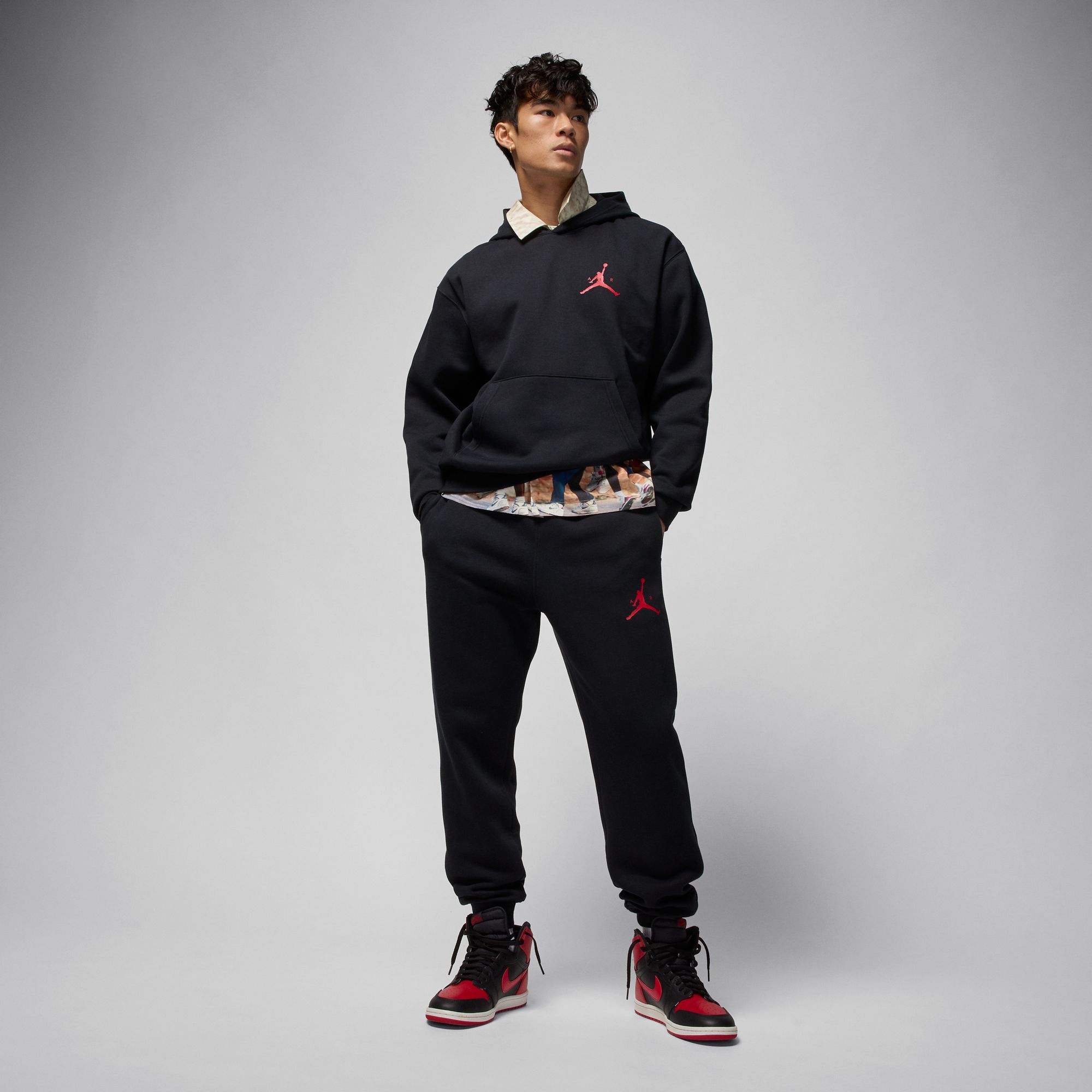 Jordan Poler&oacute;n Jumpman Fleece, NEGRO, hi-res