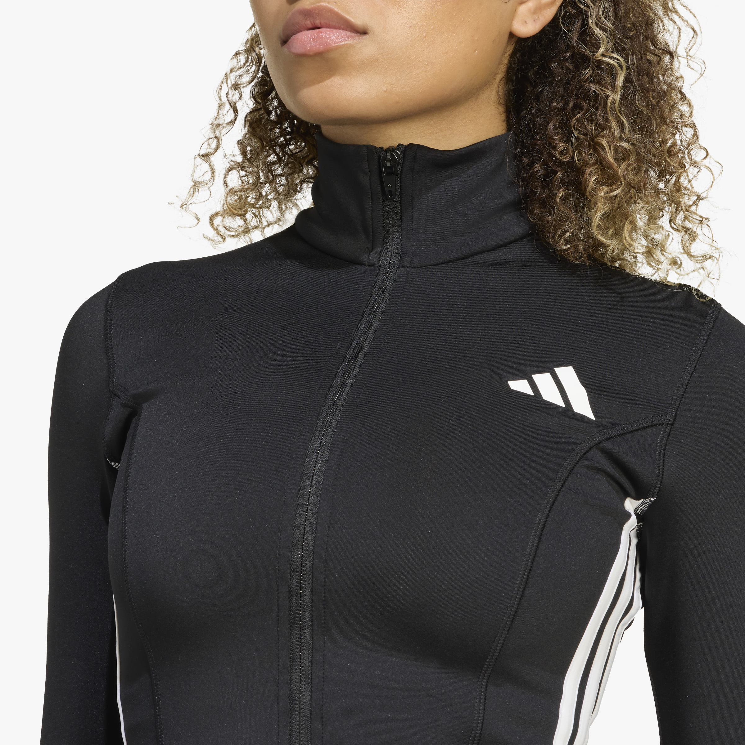 adidas Chaqueta 3 Tiras Workout Essentials, NEGRO, hi-res