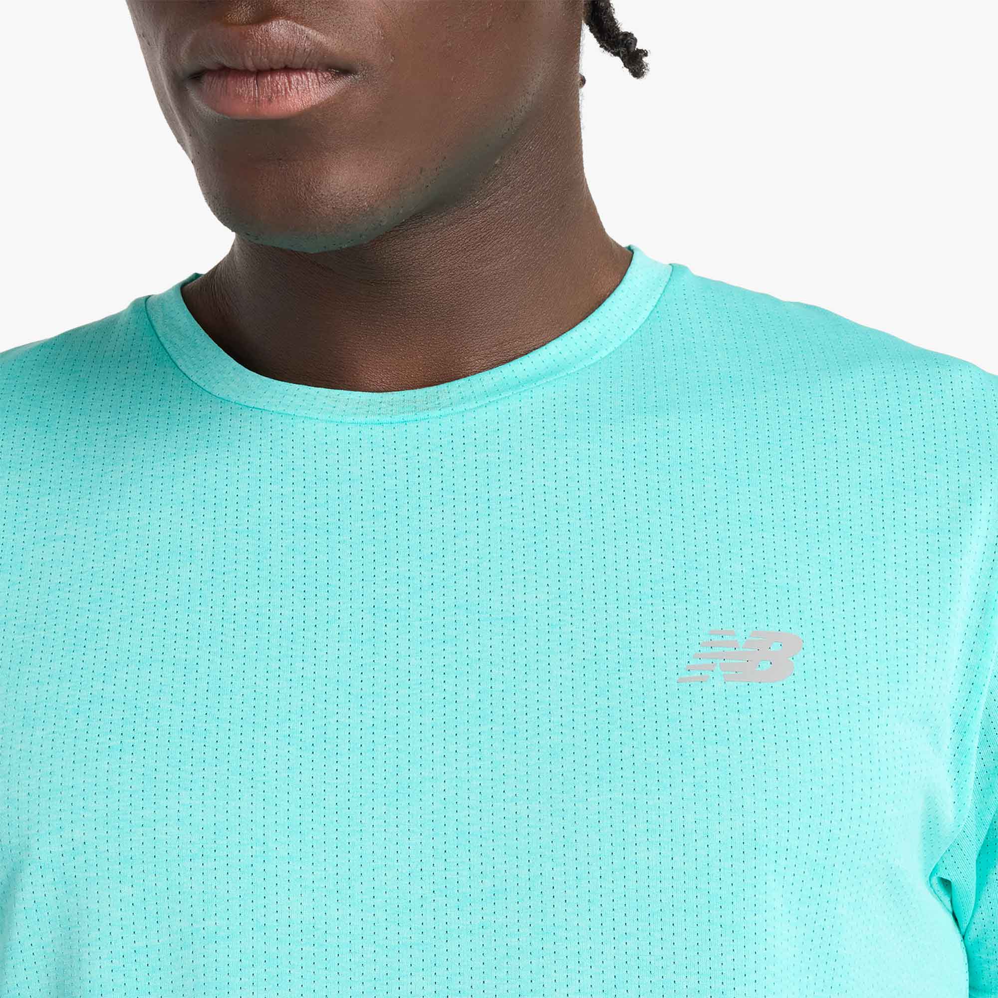New Balance Polera Athletics, AZUL, hi-res