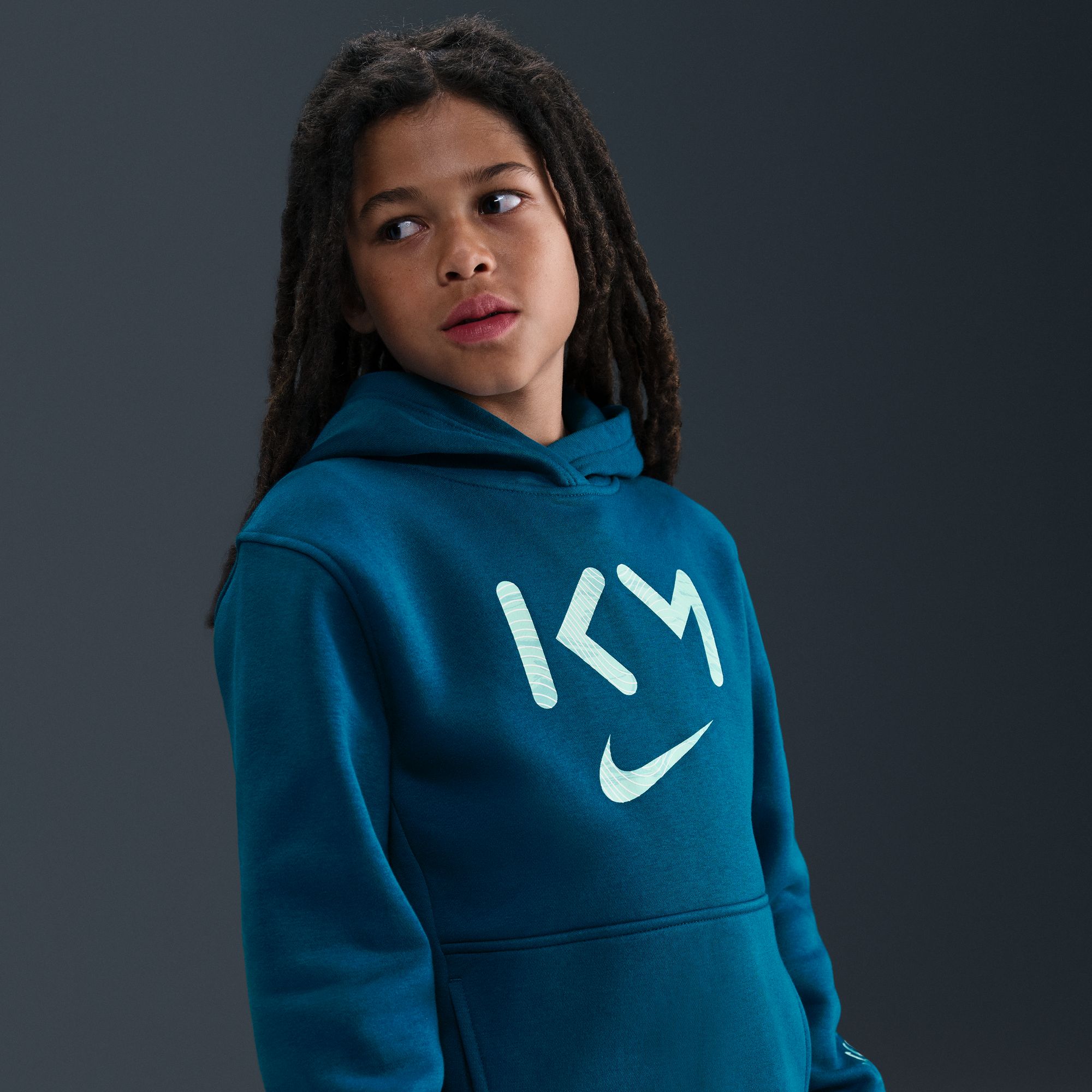 Nike Poler&oacute;n Kylian Mbapp&eacute; Club Fleece, VERDE, hi-res