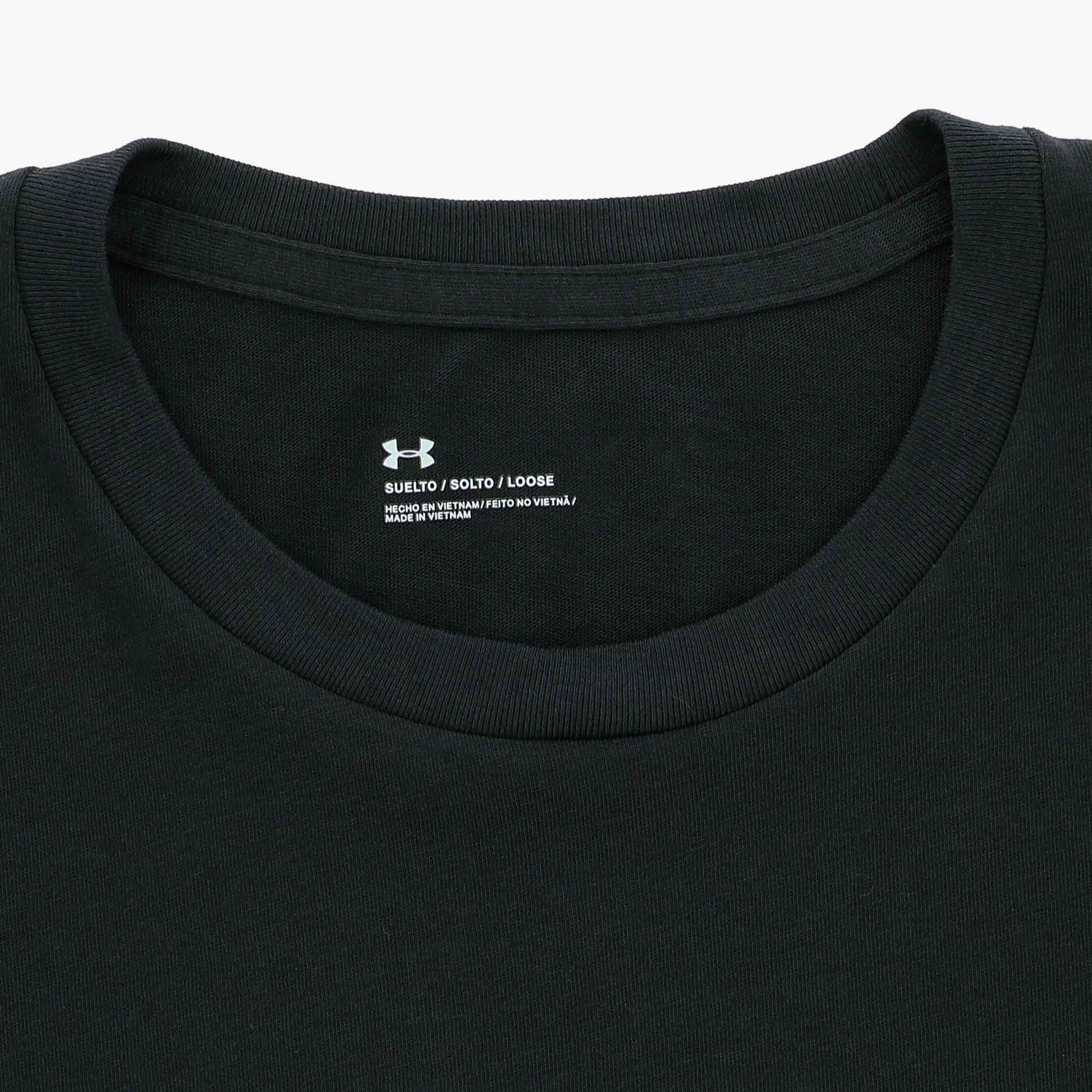 Under Armour Polera Left Chest Logo, NEGRO, hi-res
