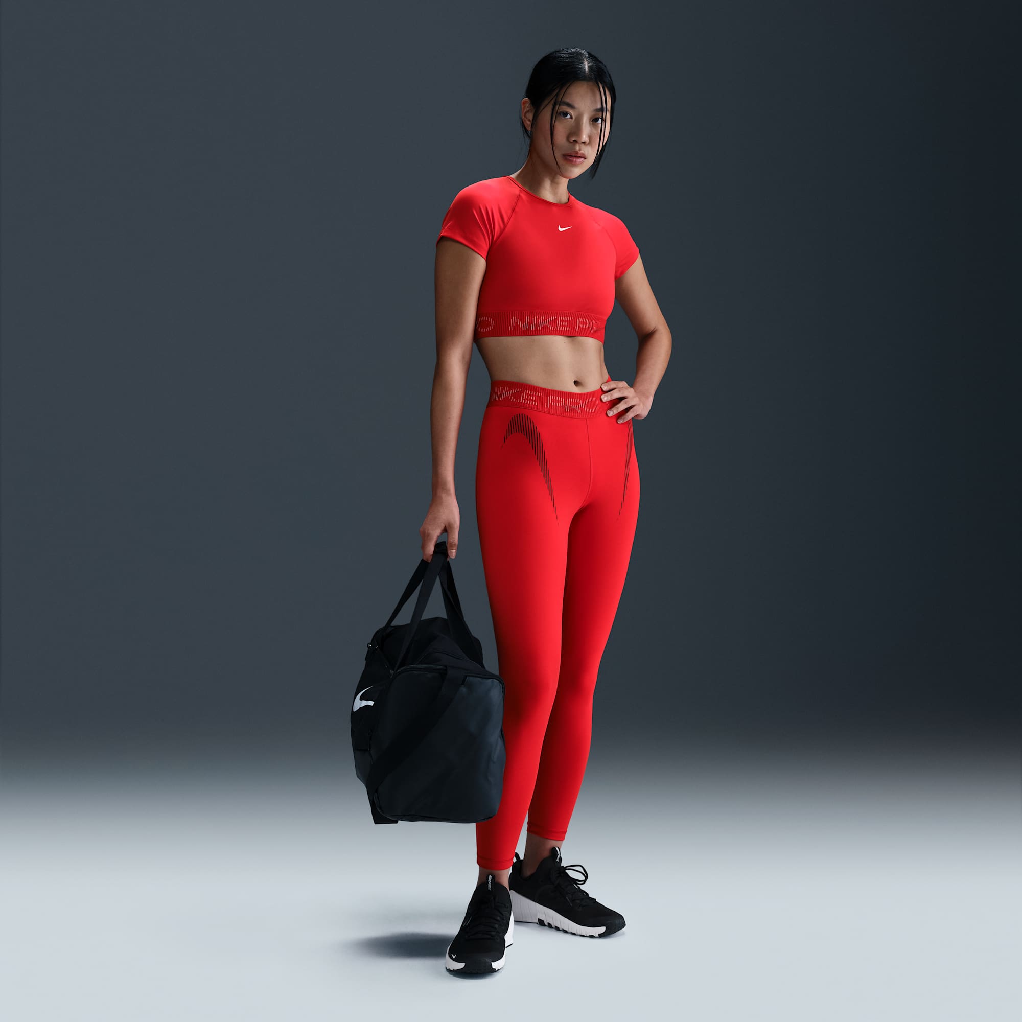 Nike Polera Pro, ROJO, hi-res