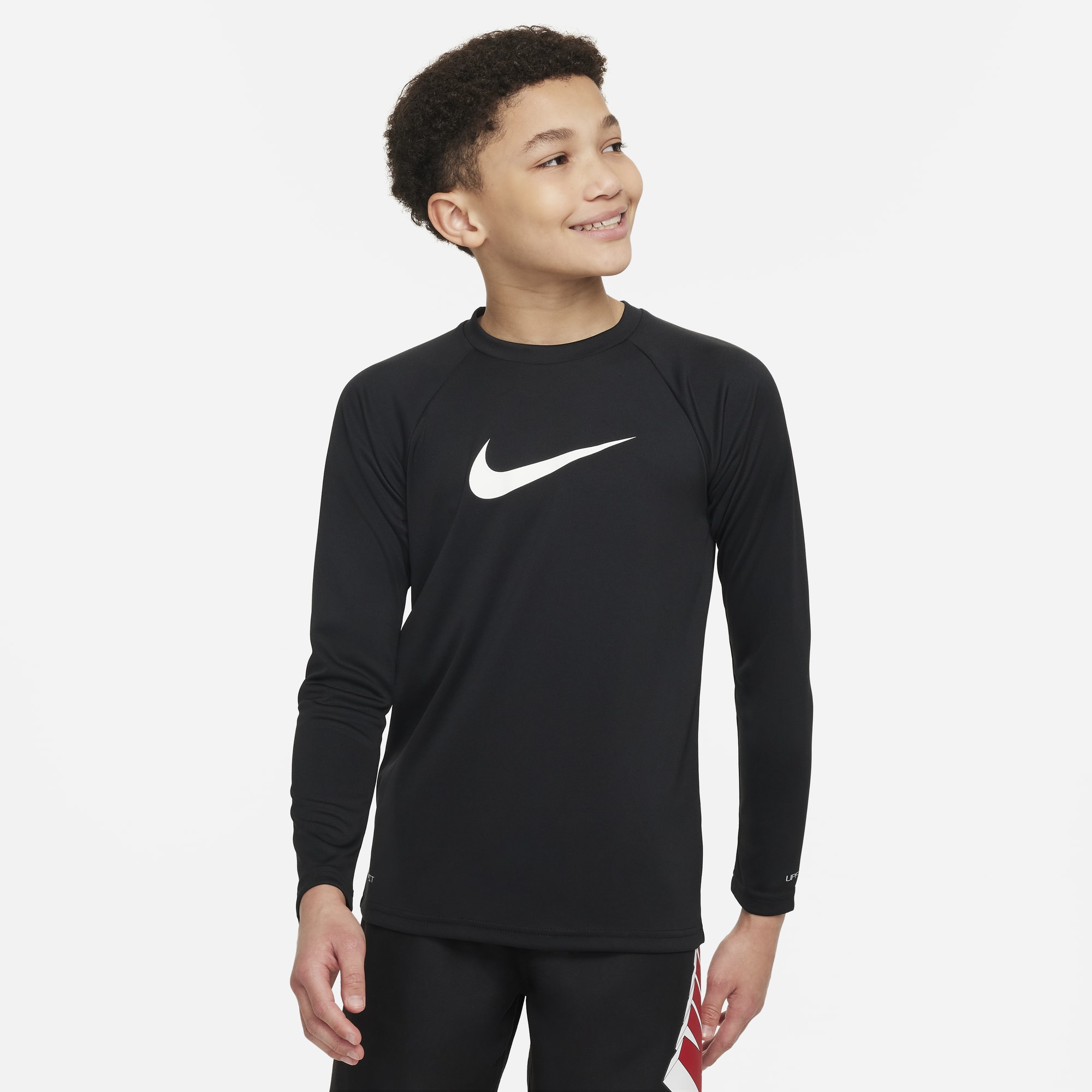 Nike Polera Swim Hydroguard, NEGRO, hi-res