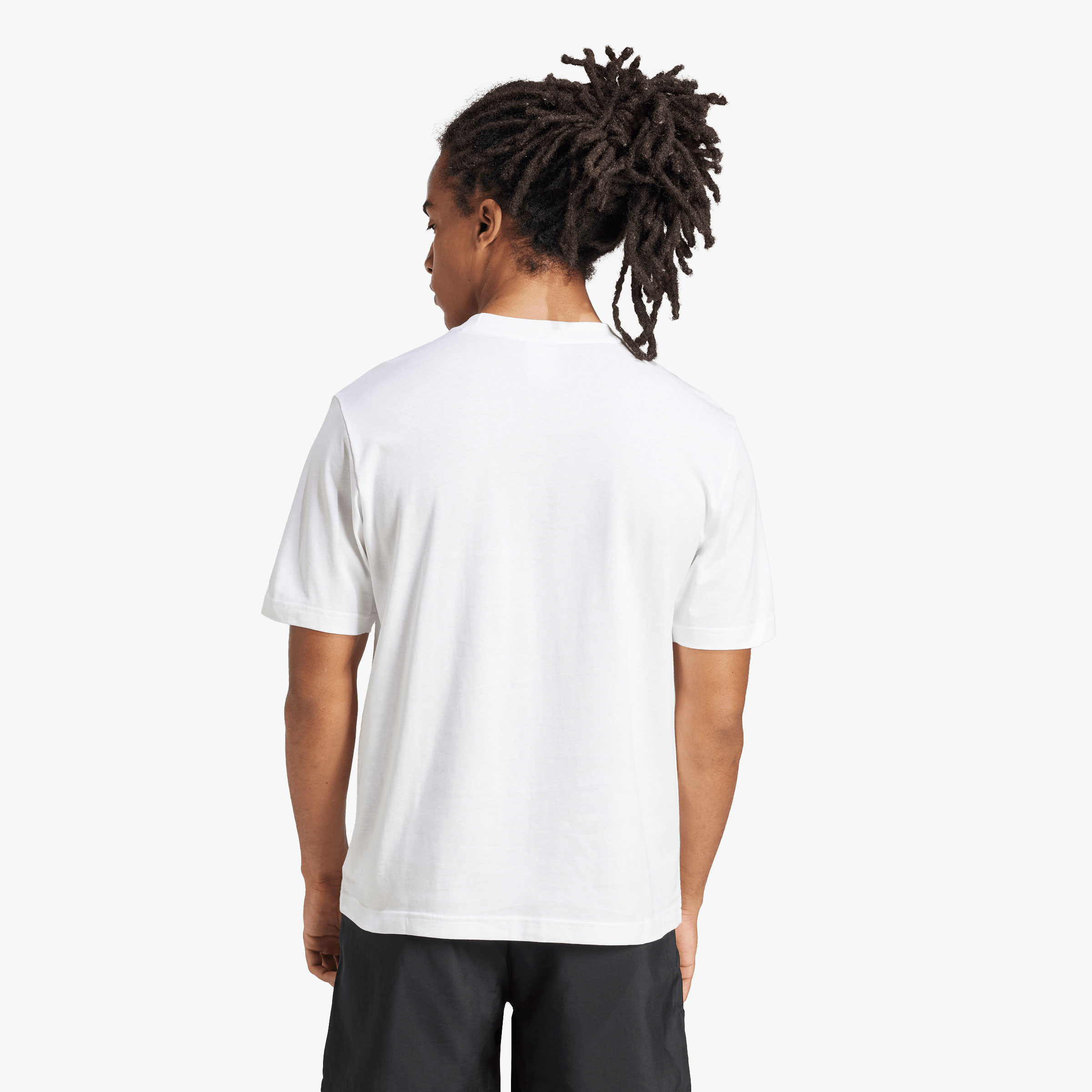 adidas Polera Essentials Logo Peque&ntilde;o Tejido Jersey, BLANCO, hi-res
