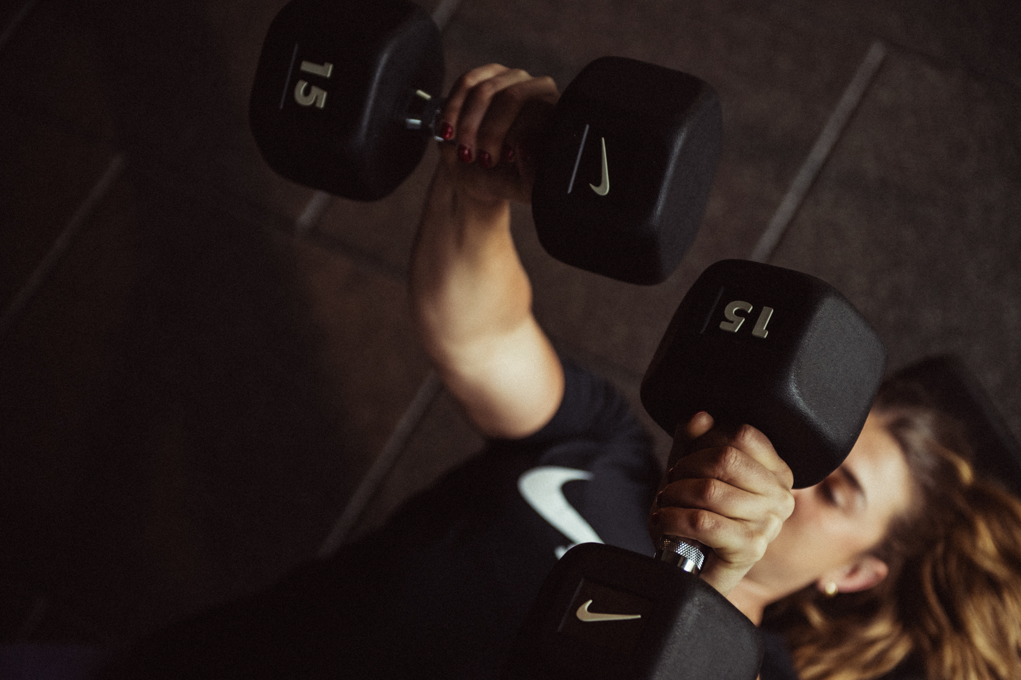 Nike Mancuerna Hexagonal 15 Kg, NEGRO, hi-res