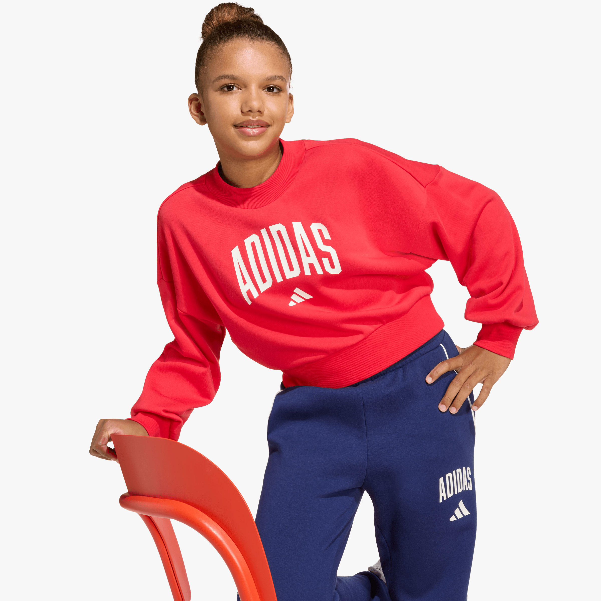 adidas Poler&oacute;n Essentials Ni&ntilde;as, ROJO, hi-res
