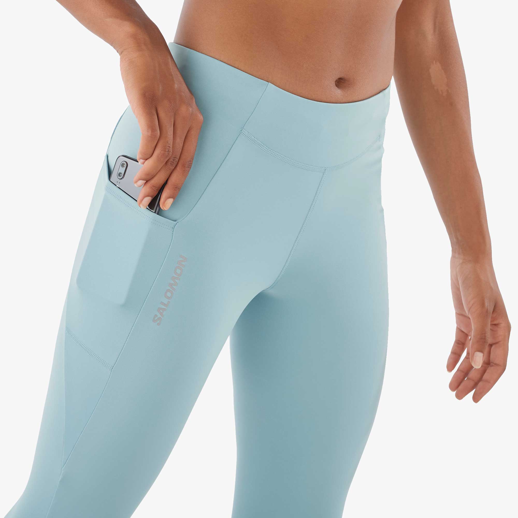 Salomon Calzas Cross Run 28'' Tight, AZUL, hi-res