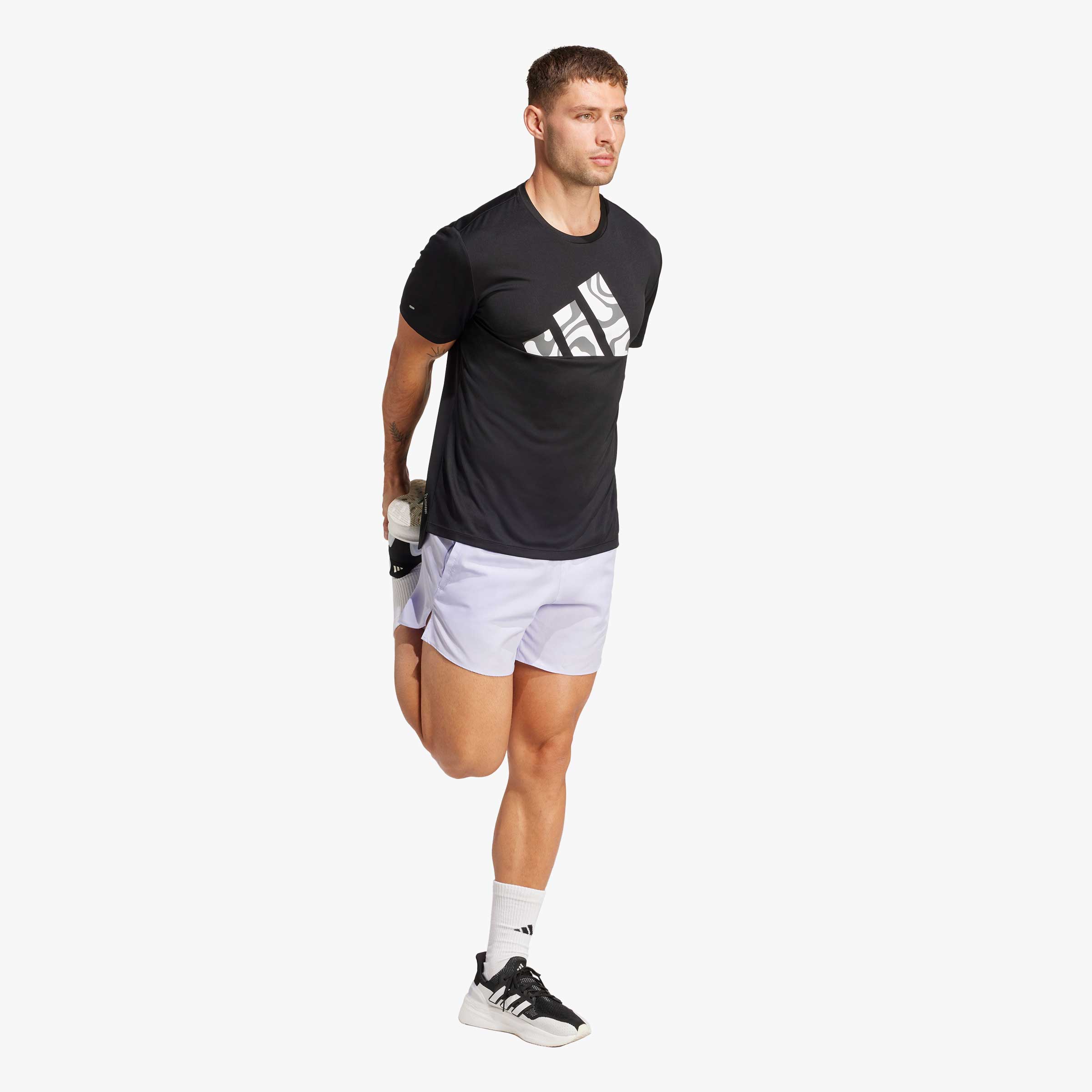 adidas Polera Run It Brand Love, NEGRO, hi-res
