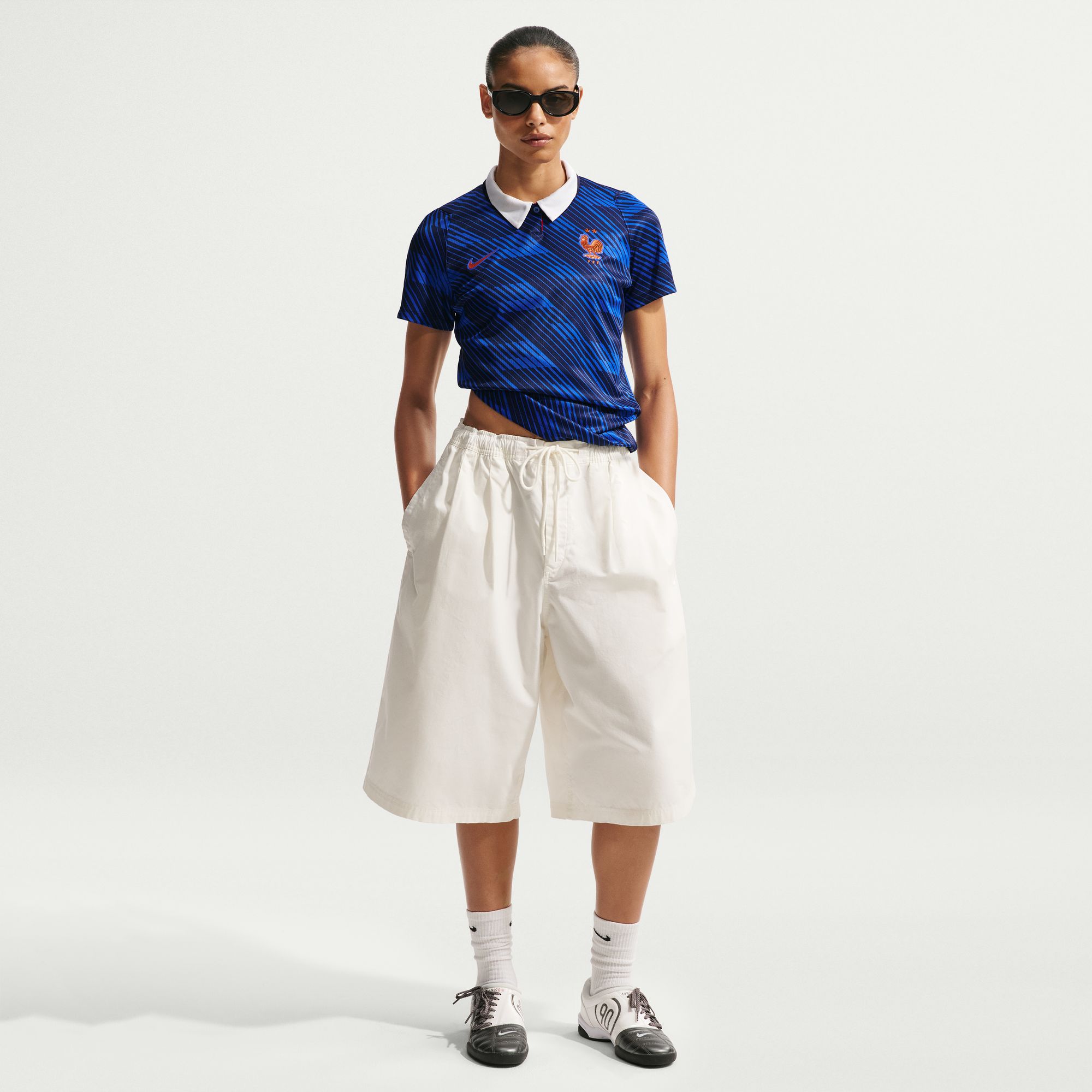 Nike Camiseta Francia Local 2026 Stadium Mujer, AZUL, hi-res